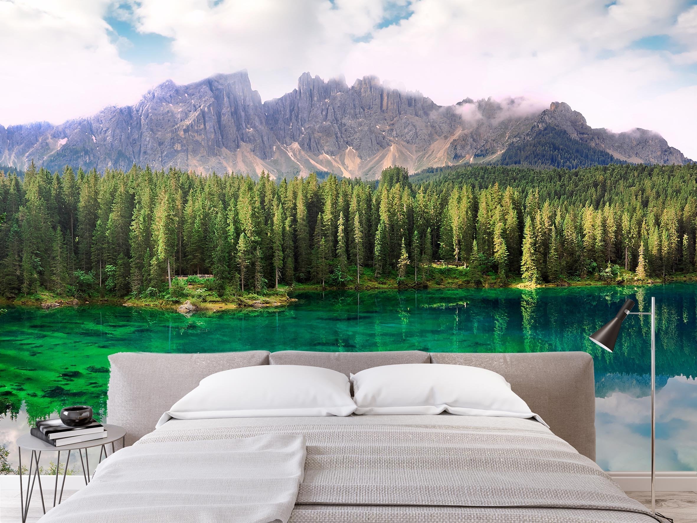 3D Woods Lake Reflection 700 Wallpaper AJ Wallpaper