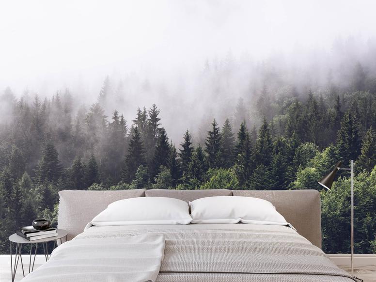 3D Mist Forest Wall Mural Wallpaper AJ Wallpaper 1