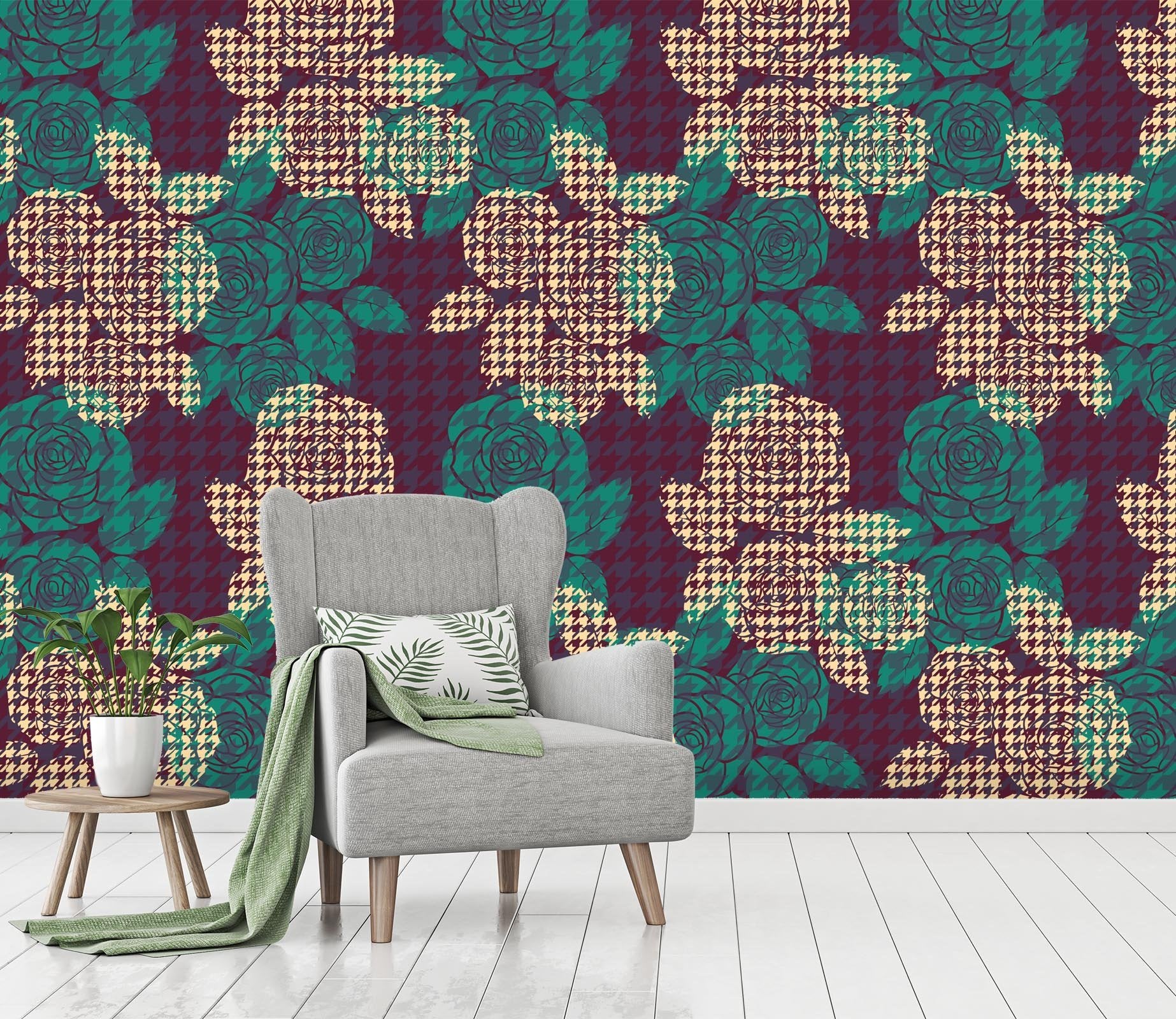 3D Green Flower 315 Wallpaper AJ Wallpaper