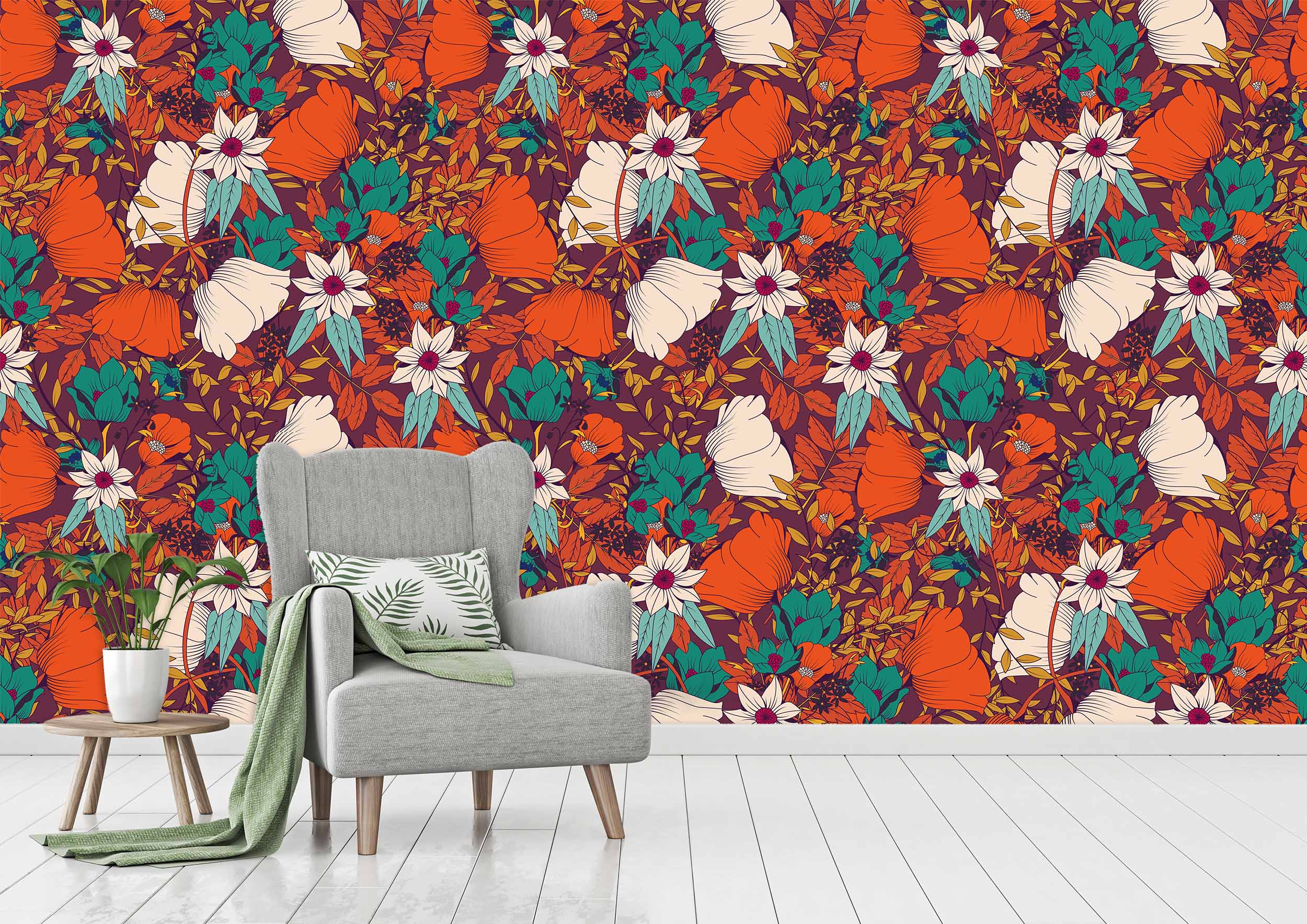 3D Flowers And Leaves 334