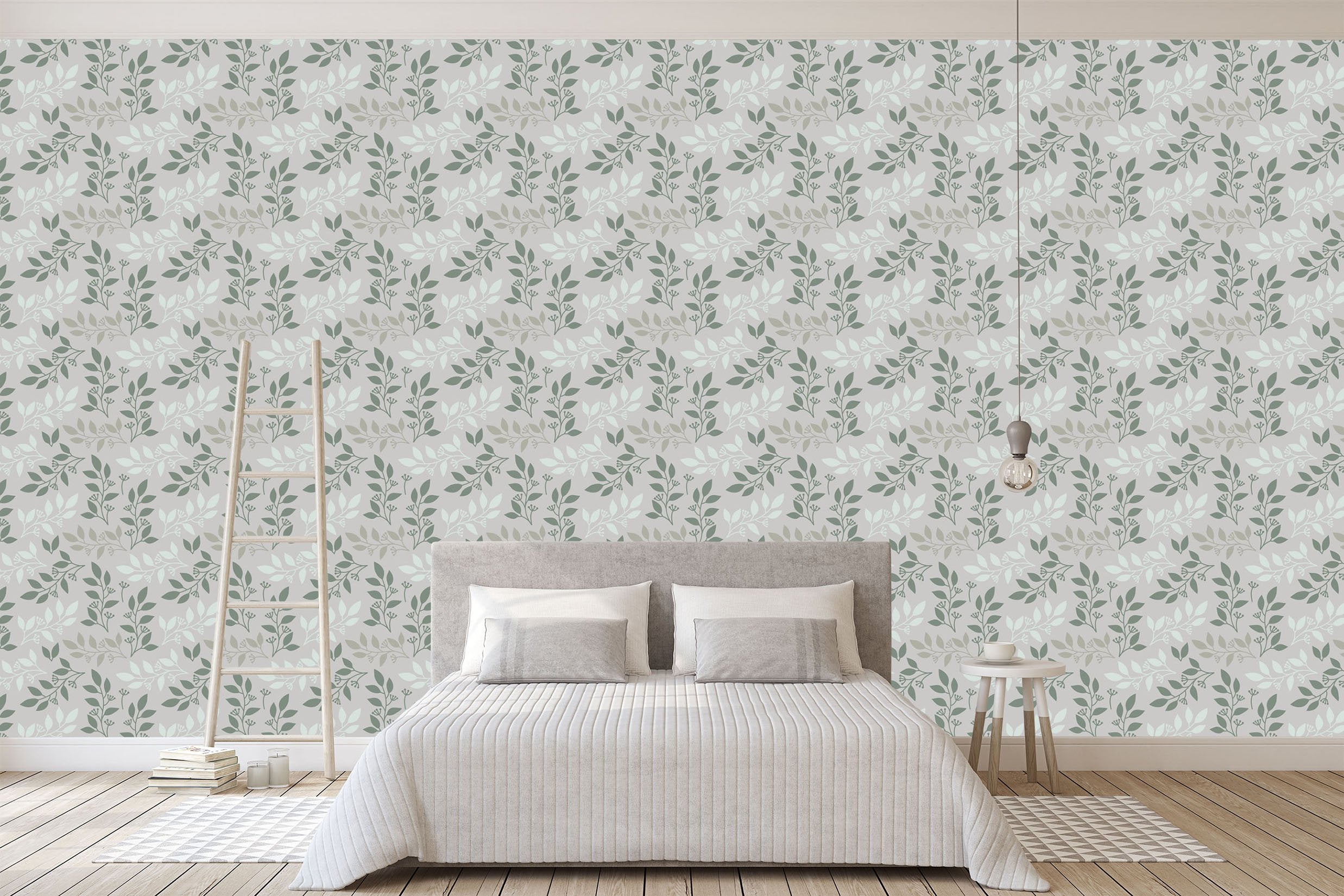 3D Retro Leaves Pattern 021 Wallpaper AJ Wallpaper