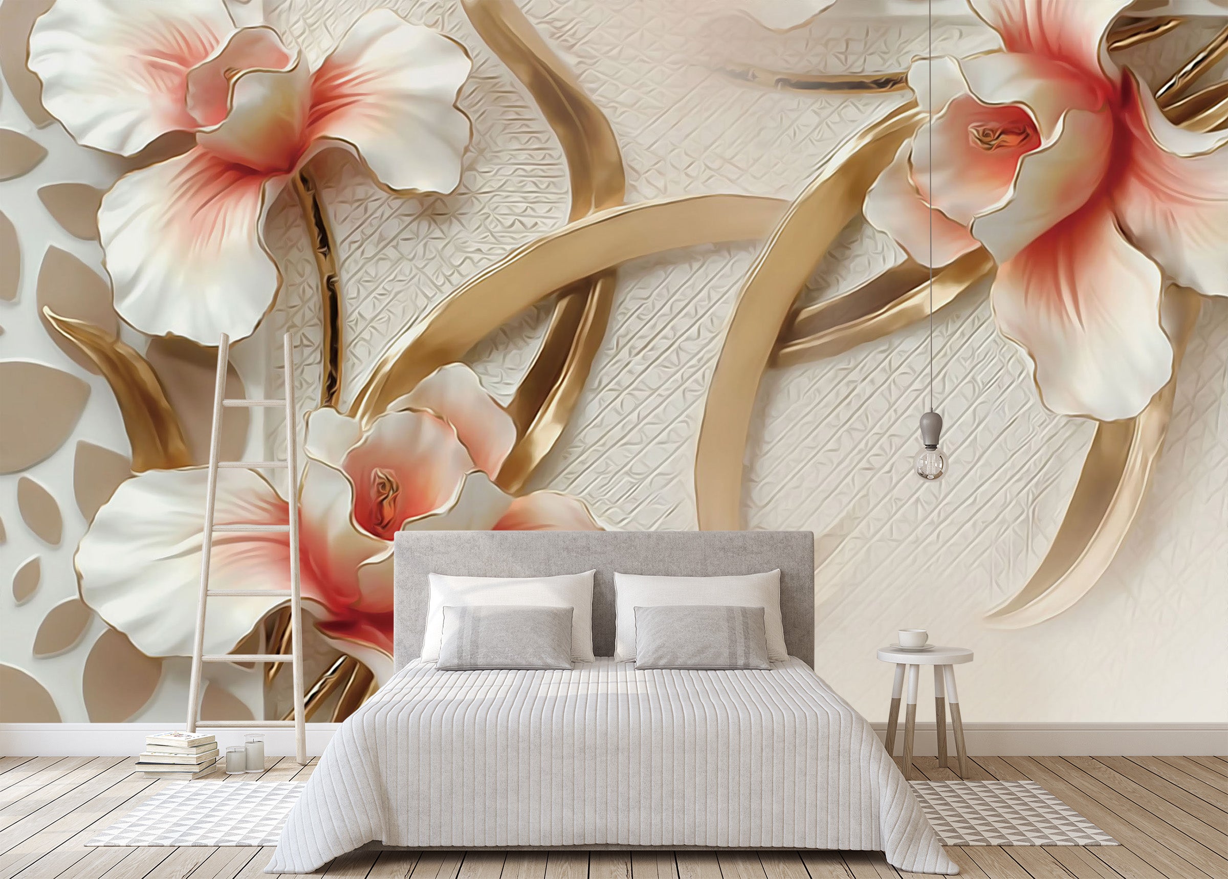 3D Embossed Flower 1702 Wall Murals