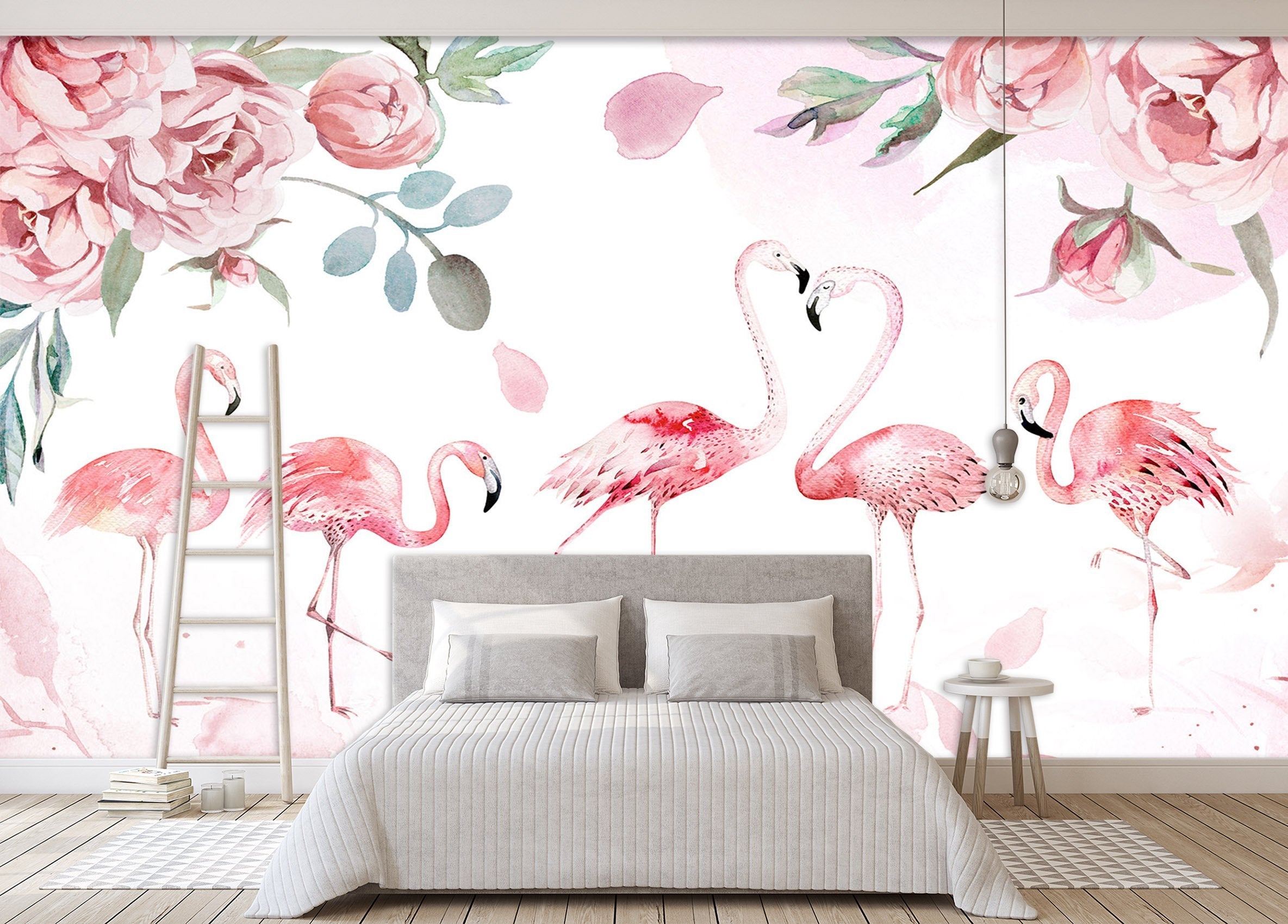 3D Flamingo Bloom 554 Wallpaper AJ Wallpaper 2