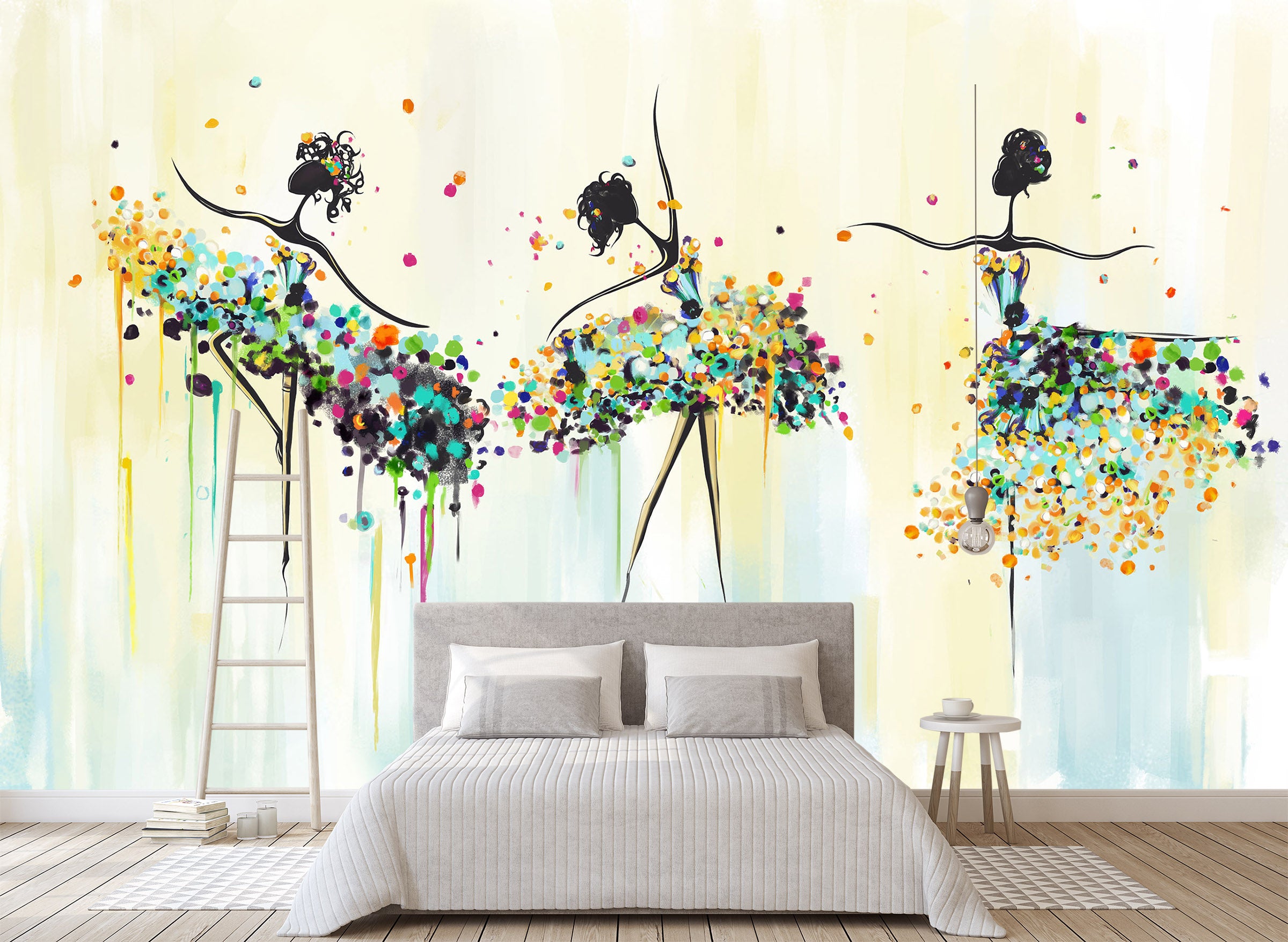 3D Painted Dancer 1606 Wall Murals