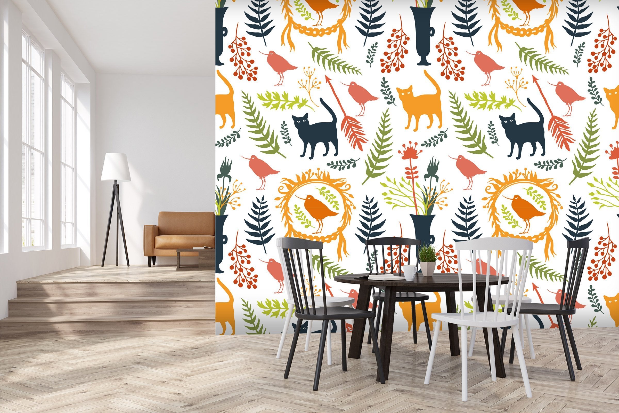 3D Cat Bird 270 Wallpaper AJ Wallpaper