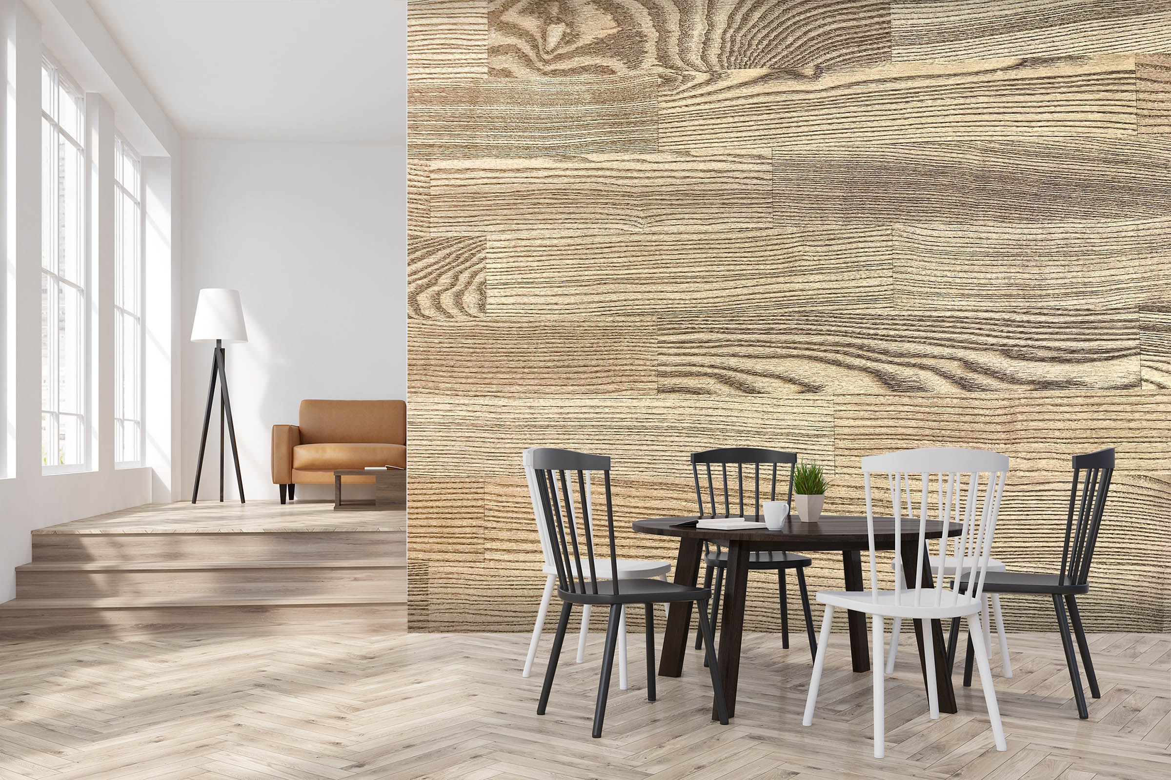 3D Wavy Texture Wood 64 Wall Murals