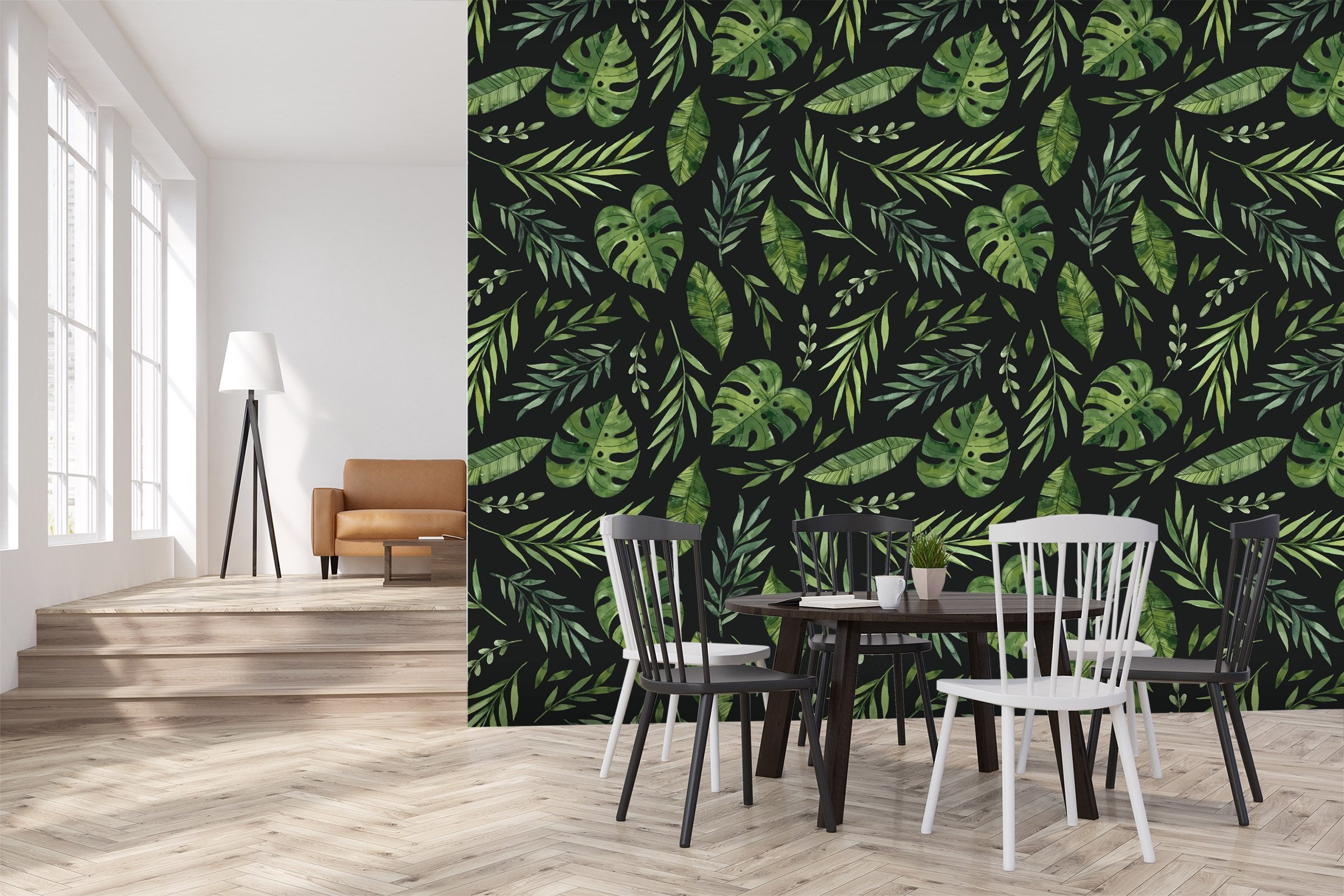 3D Black Bottom Plant 459 Wallpaper AJ Wallpaper