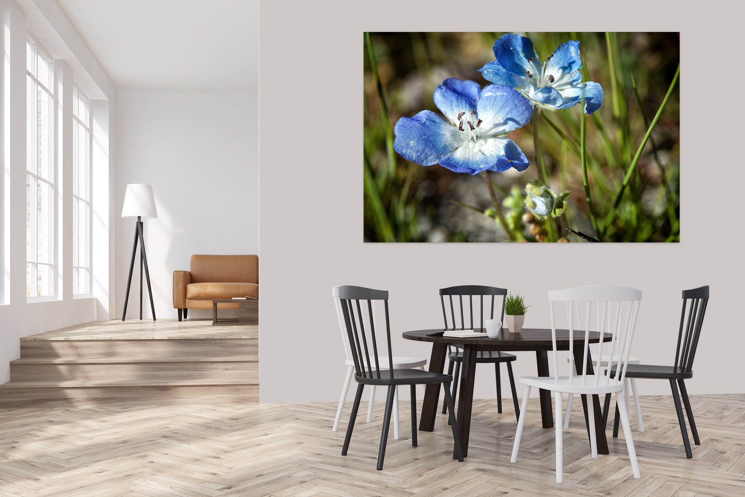 3D Blue Flowers 62102 Kathy Barefield Wall Sticker