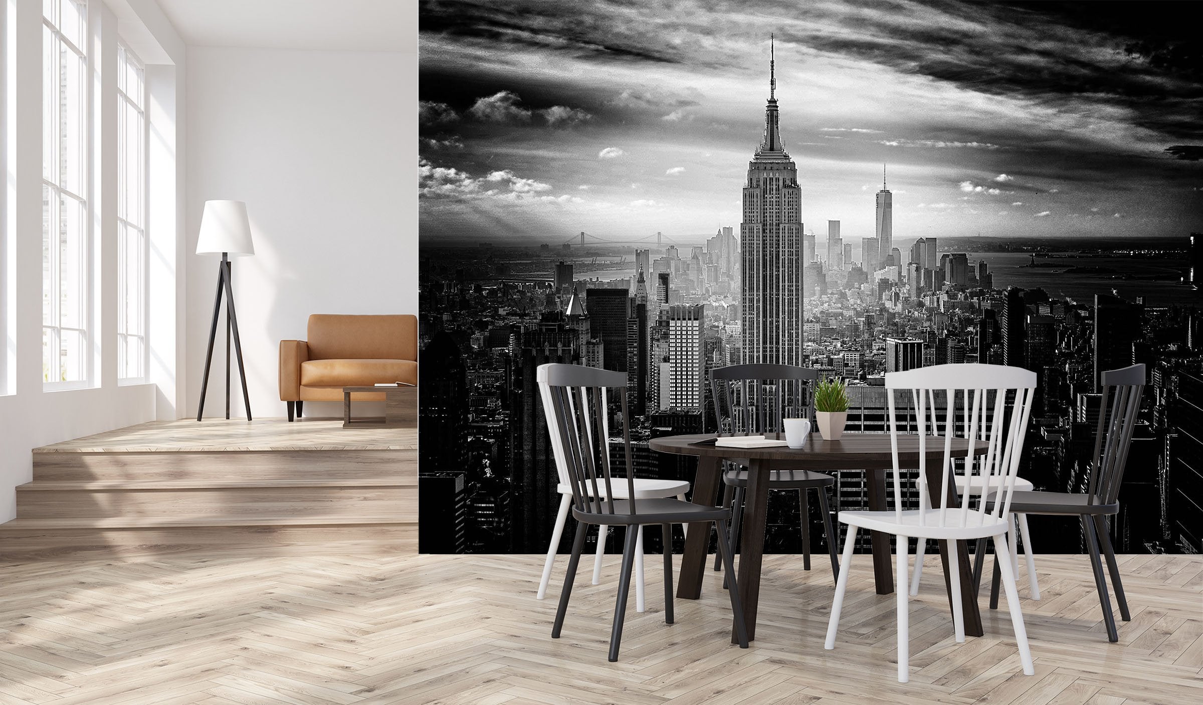 3D Black And White City 138 Wall Murals Wallpaper AJ Wallpaper 2