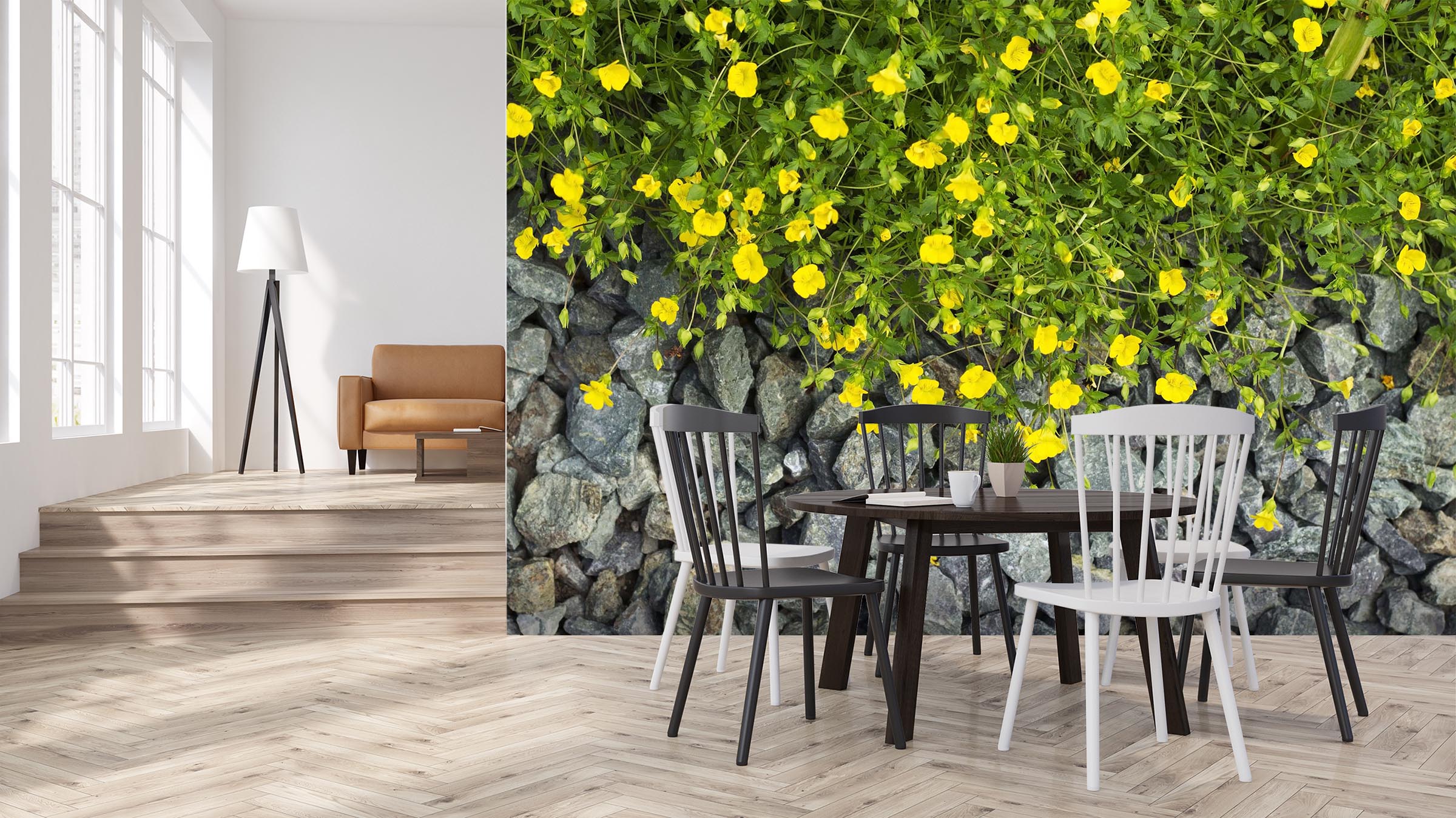 3D Yellow Daisy 018 Wall Murals Wallpaper AJ Wallpaper 2