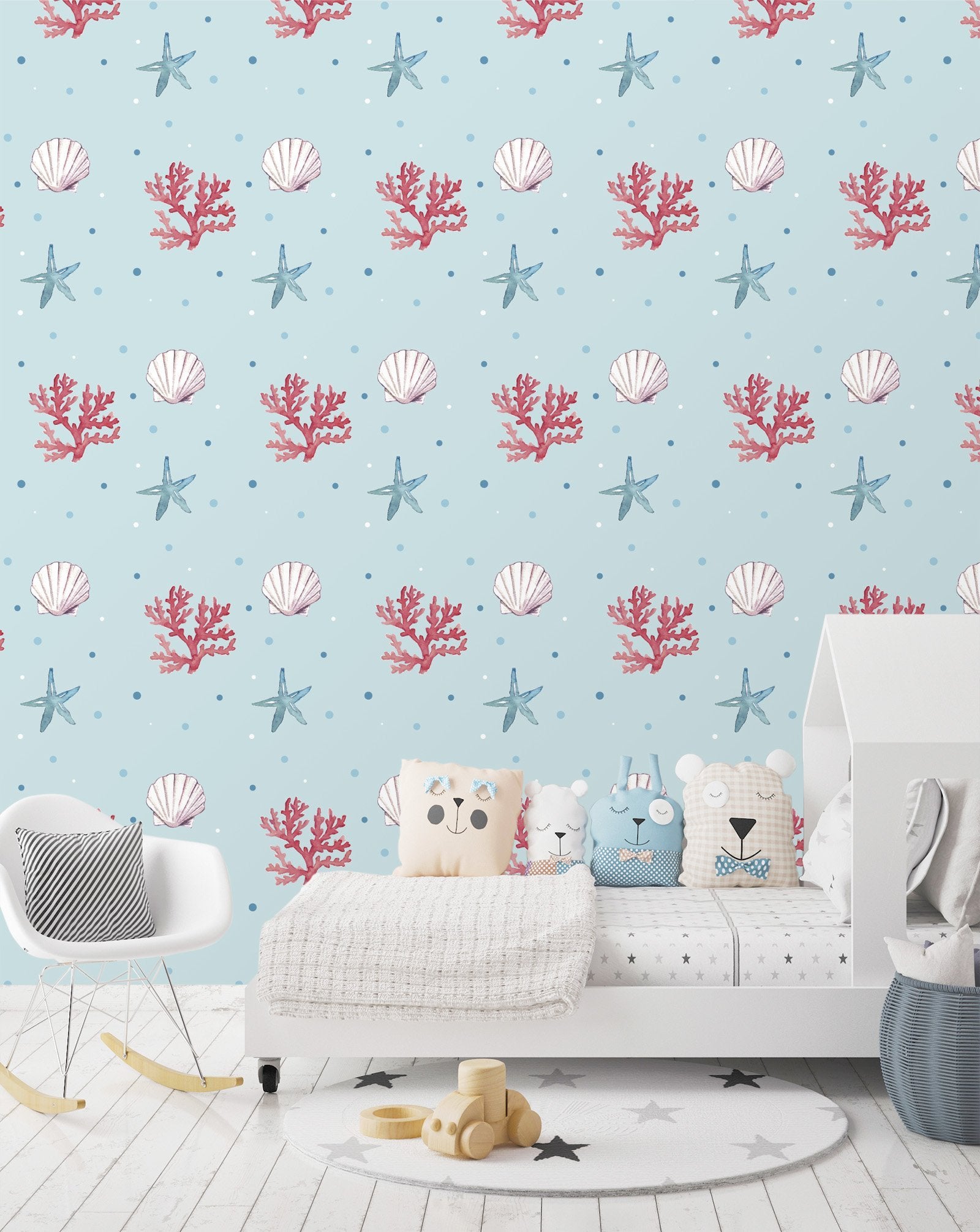 3D Shell Coral 515 Wallpaper AJ Wallpaper