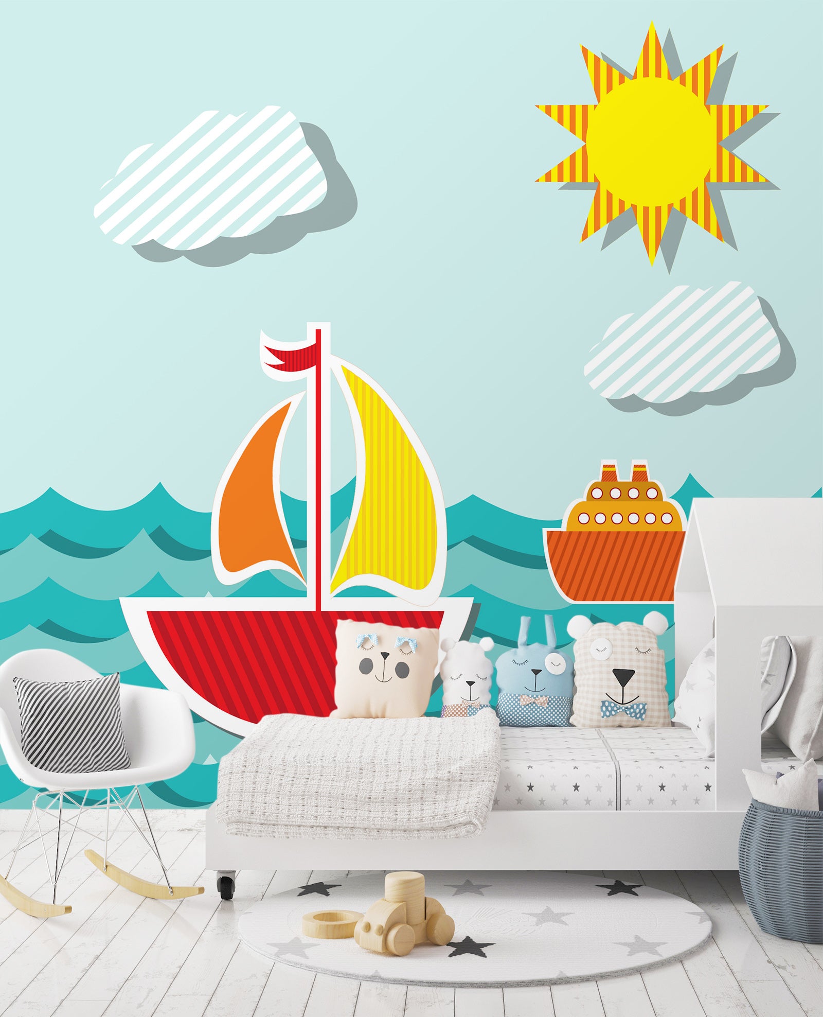 3D Painting Ship 1651 Wall Murals