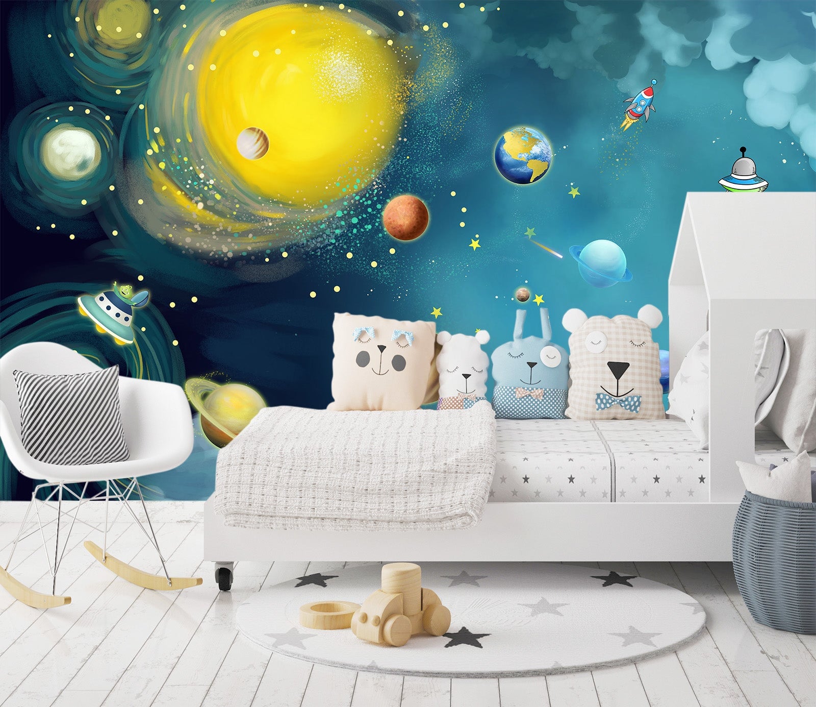 3D Universe Spaceship 018 Wall Murals Wallpaper AJ Wallpaper 2