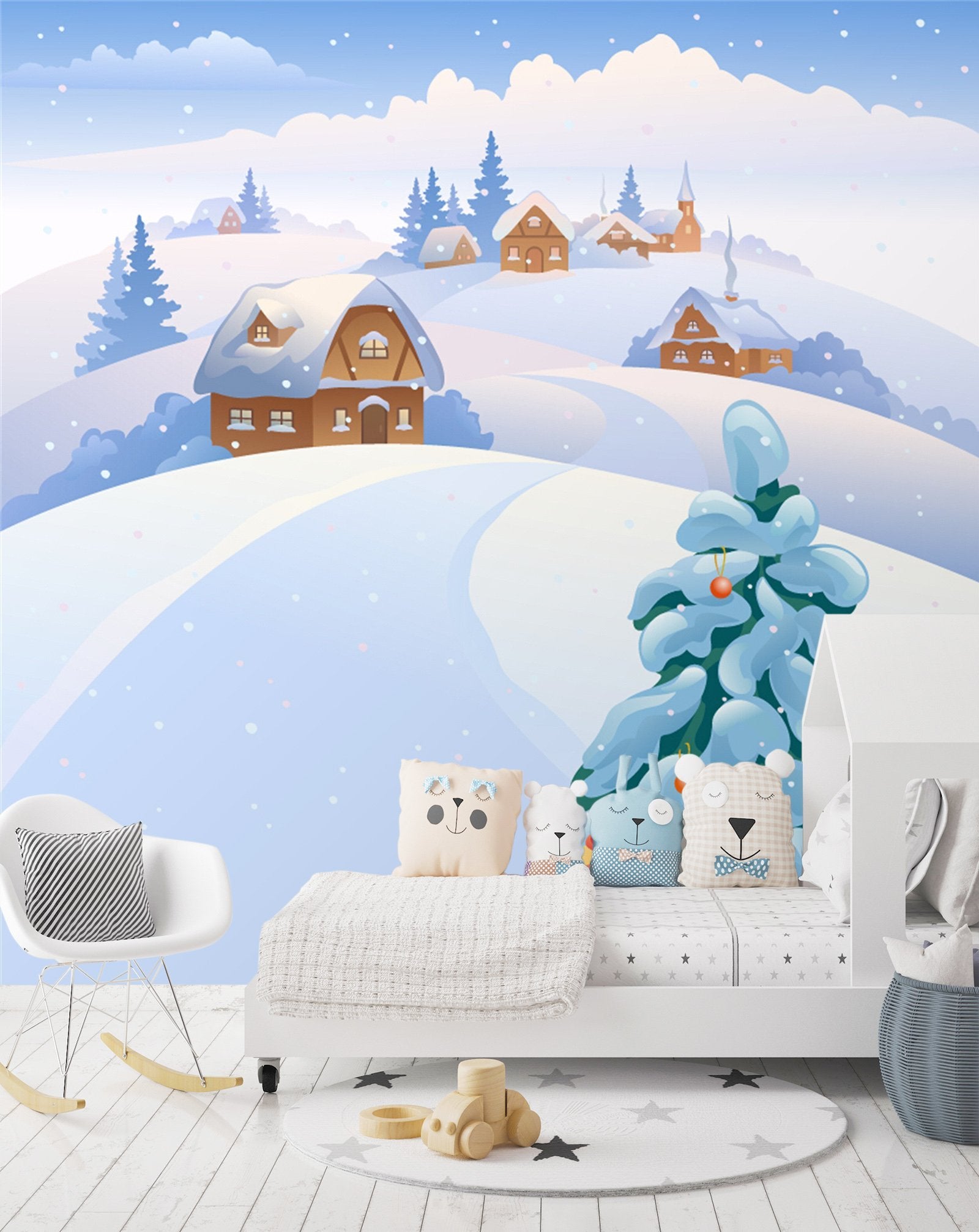 3D Snowy Christmas Xmas 5 Wallpaper AJ Wallpaper