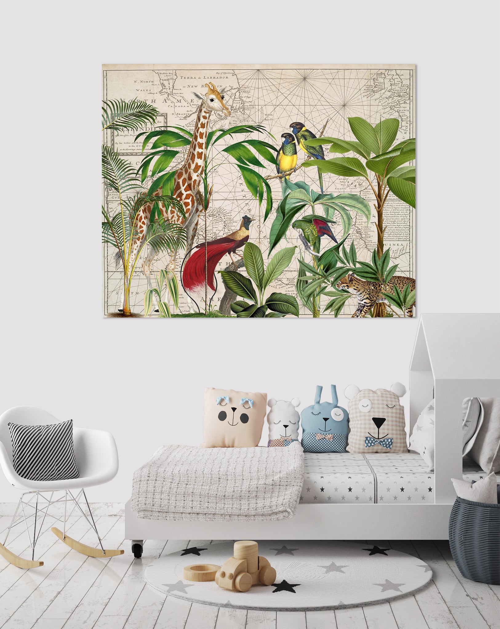 3D Palm Tree Map 046 Andrea haase Wall Sticker