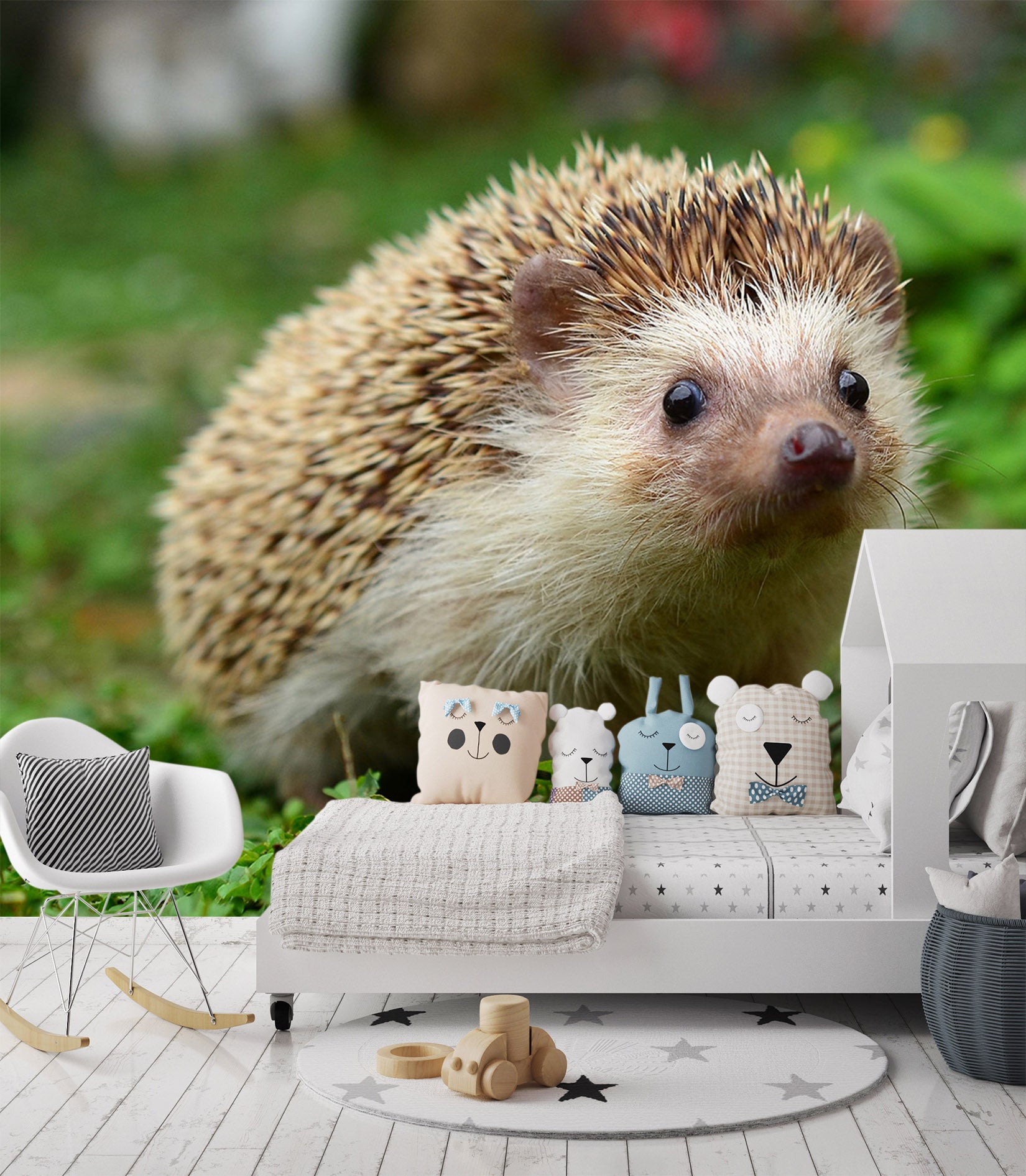 3D Cute Hedgehog 185 Wall Murals