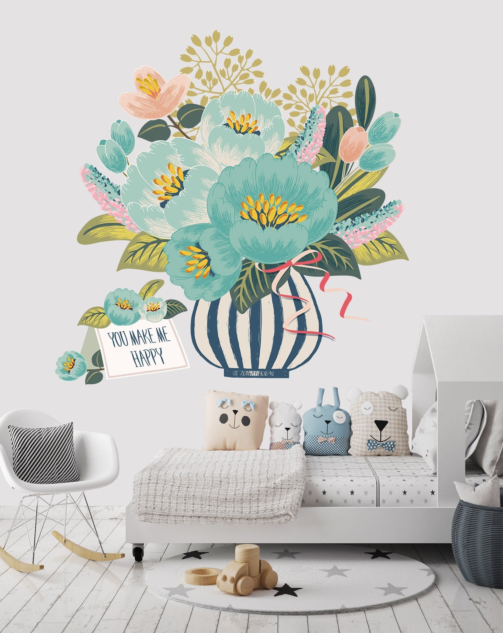 3D Bouquet Postcard 008 Wall Stickers Wallpaper AJ Wallpaper