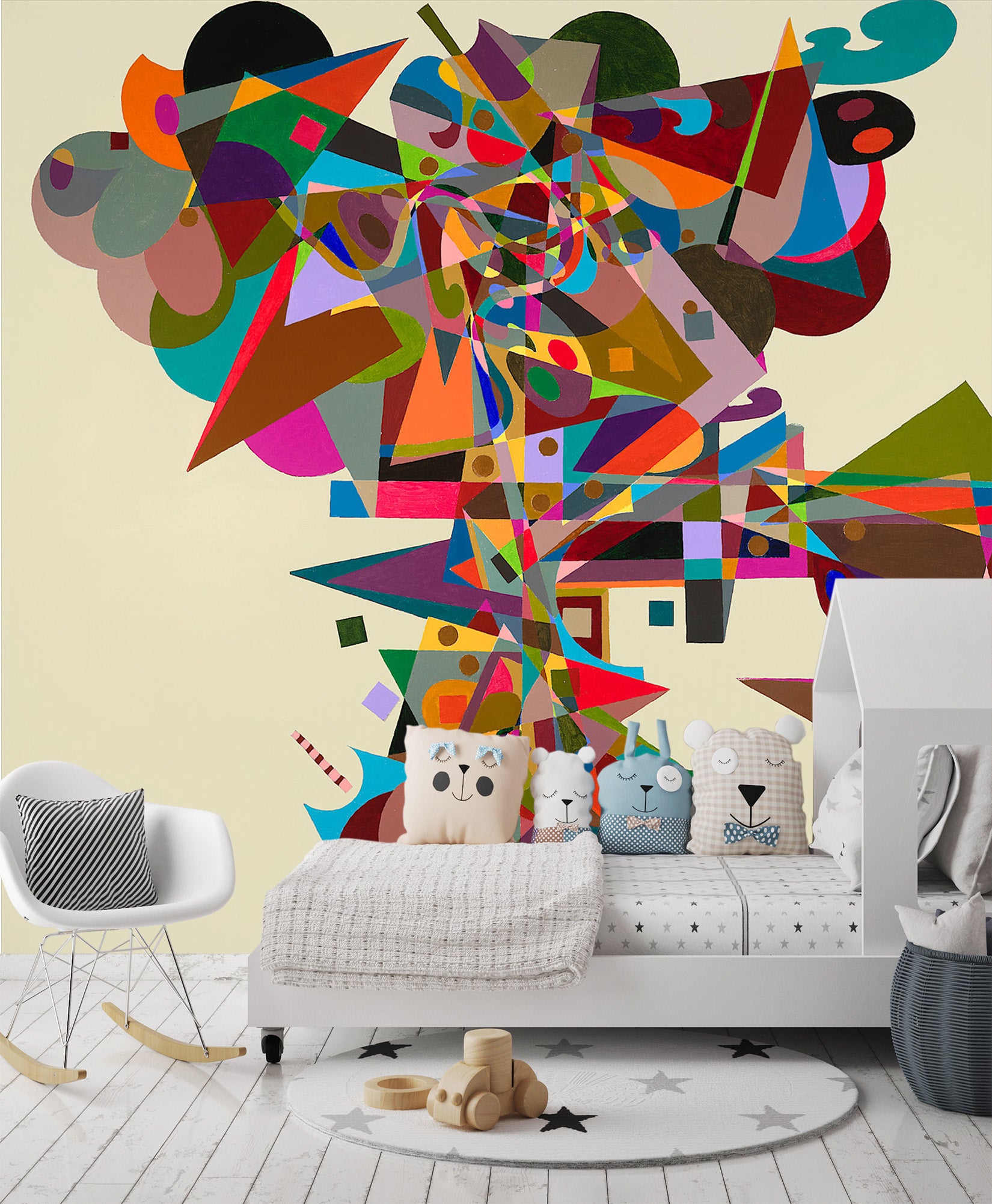 3D Color Pattern 254 Allan P. Friedlander Wall Mural Wall Murals