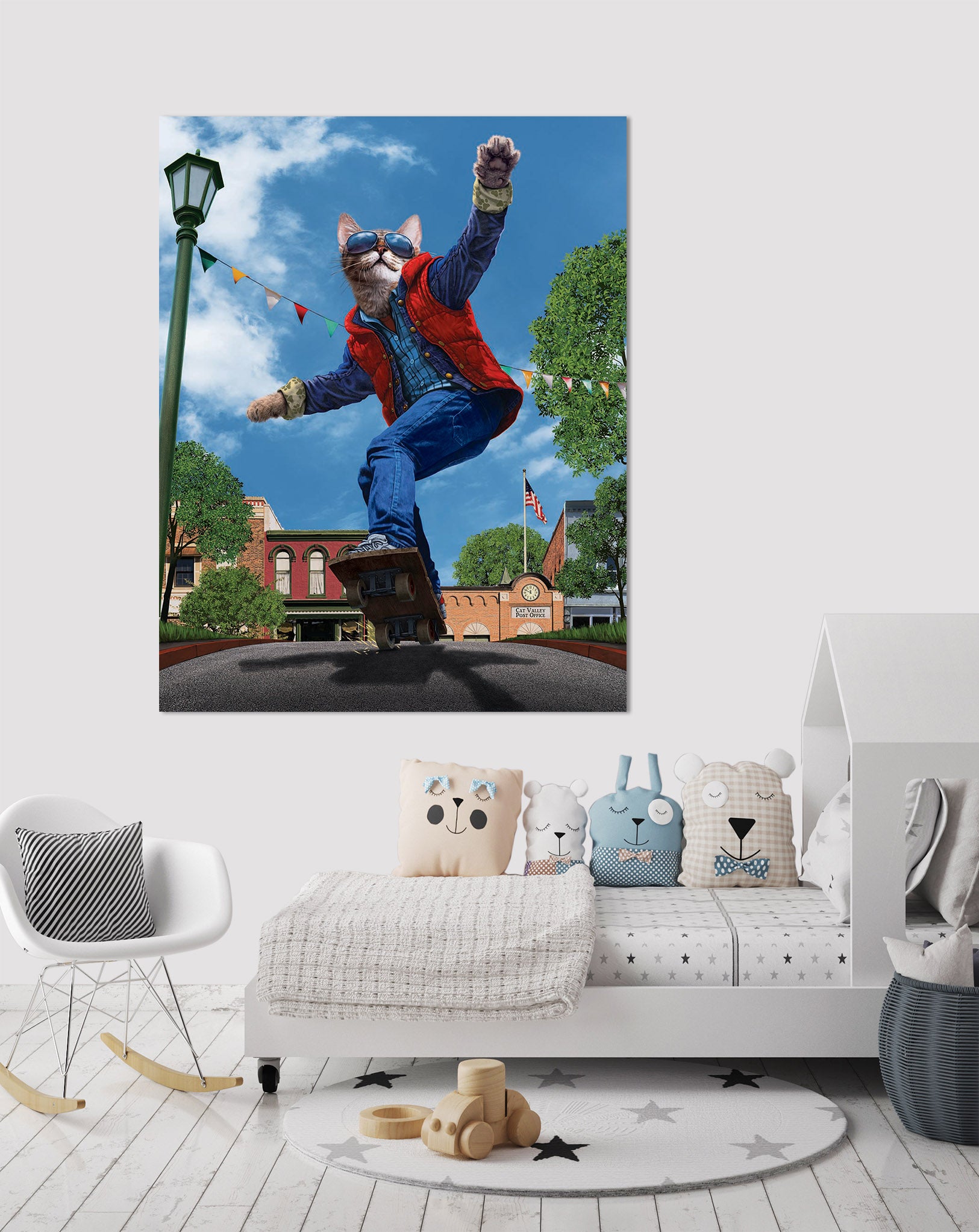 3D Cat To The Future 018 Vincent Hie Wall Sticker