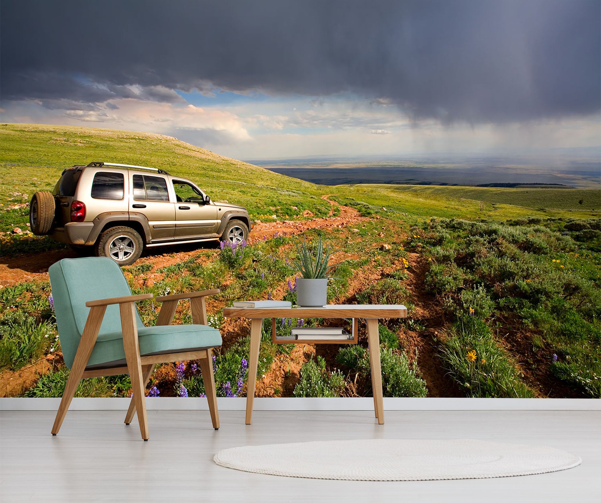 3D Car Cross Country 156 Vehicle Wall Murals