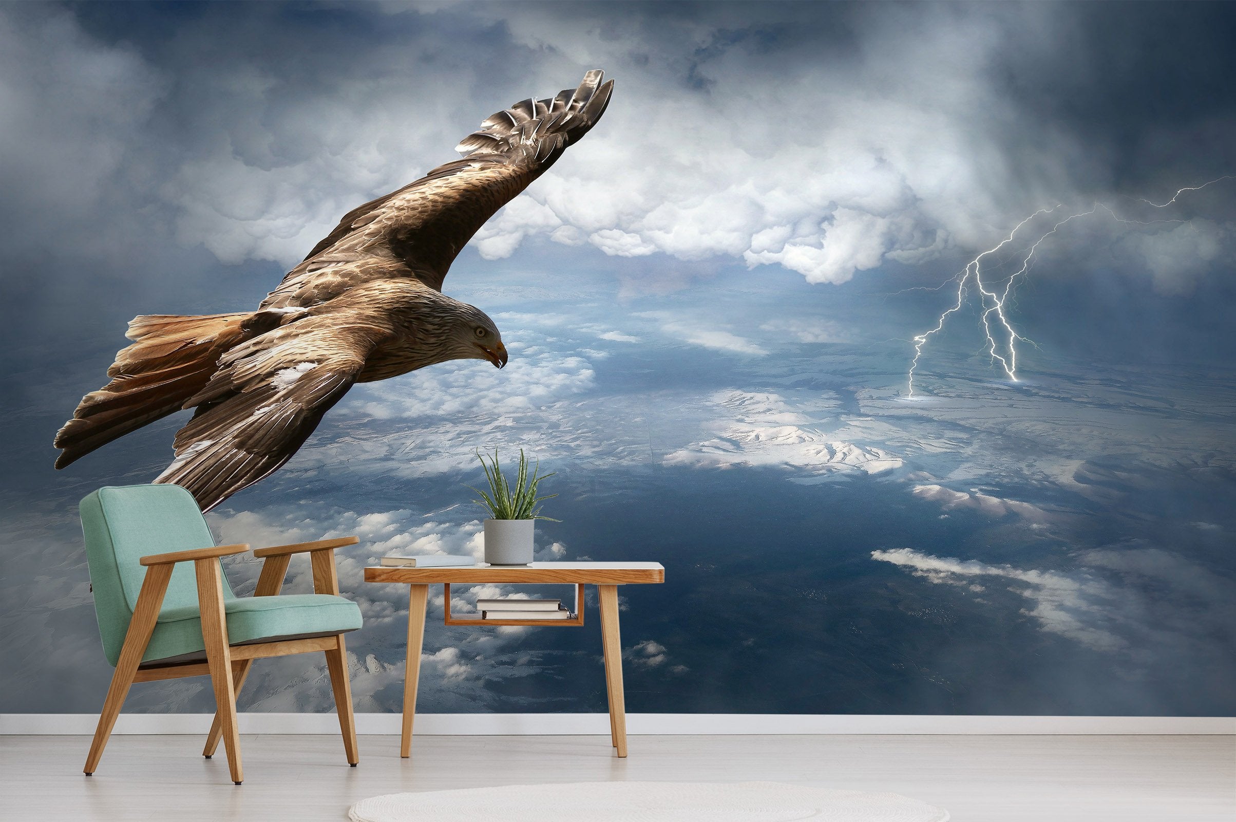 3D Eagle Lightning 576 Wallpaper AJ Wallpaper
