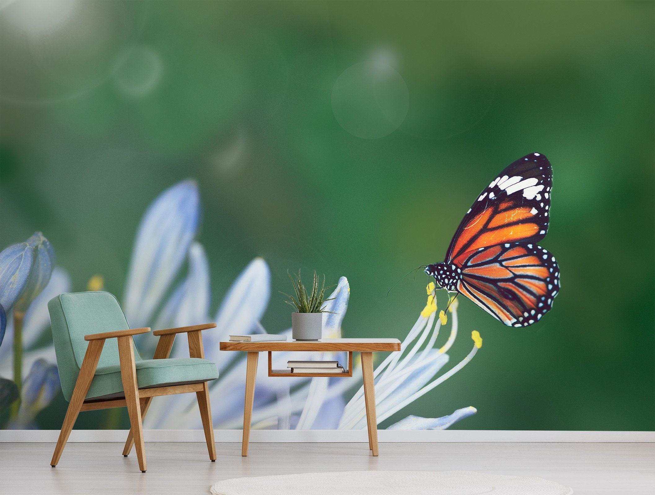 3D Butterfly Flower 659 Wallpaper AJ Wallpaper