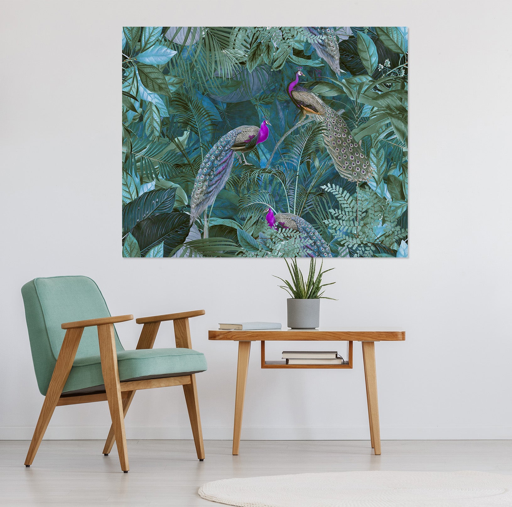 3D Forest Peacock 108 Andrea haase Wall Sticker