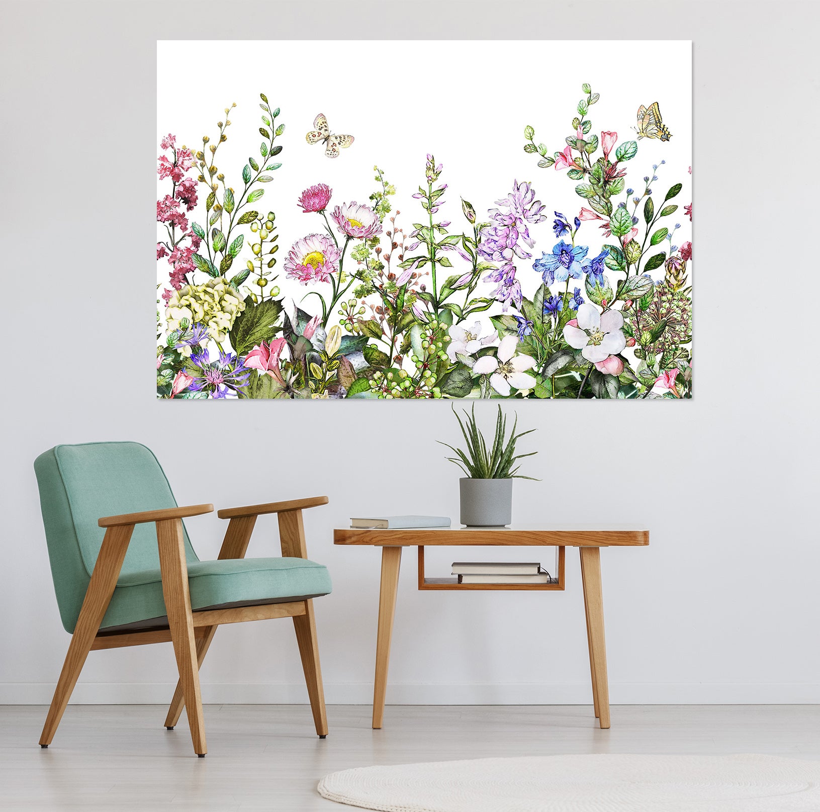 3D Butterfly Flower 1051 Wall Sticker