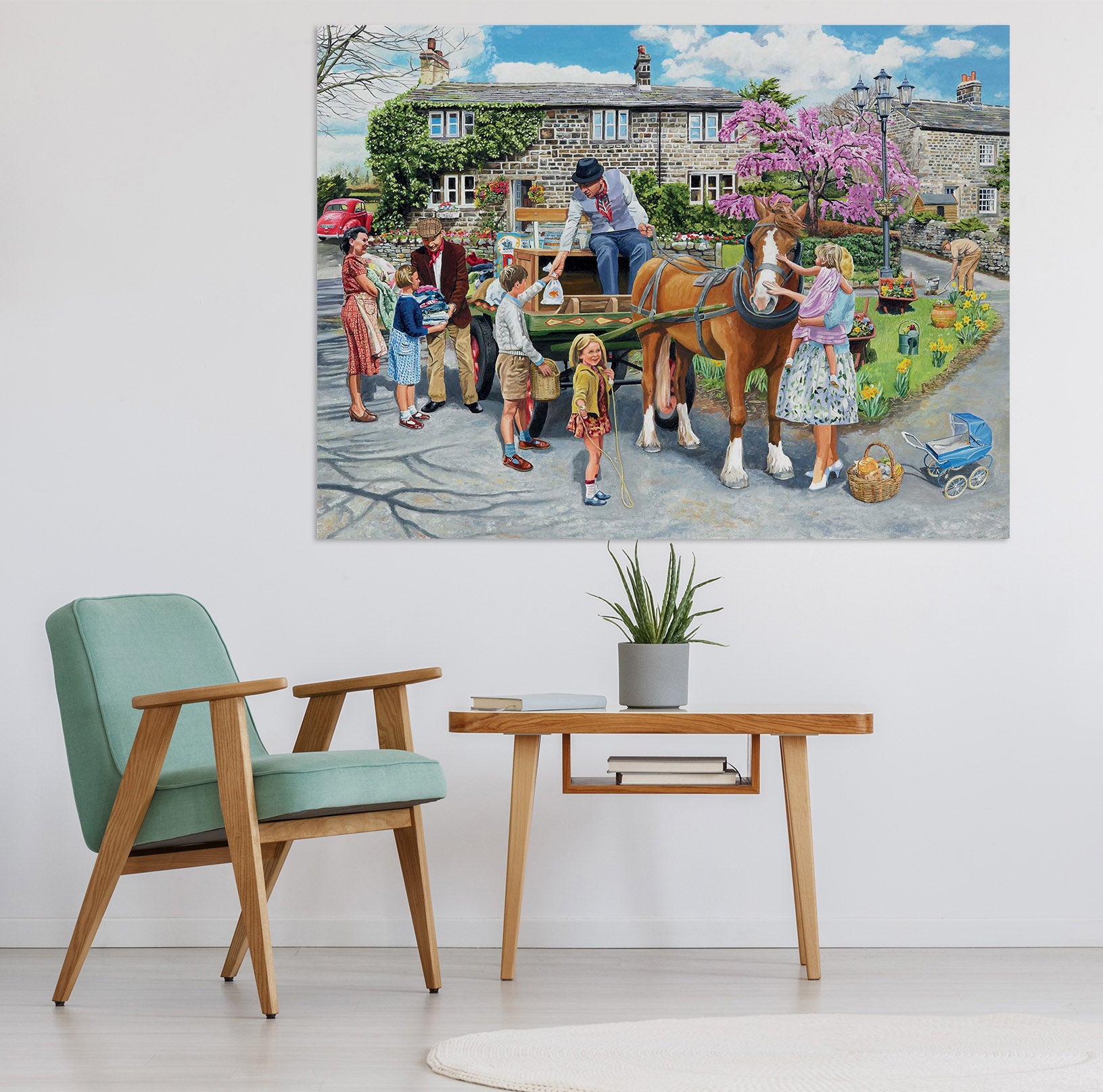 3D Petting The Horse 055 Trevor Mitchell Wall Sticker