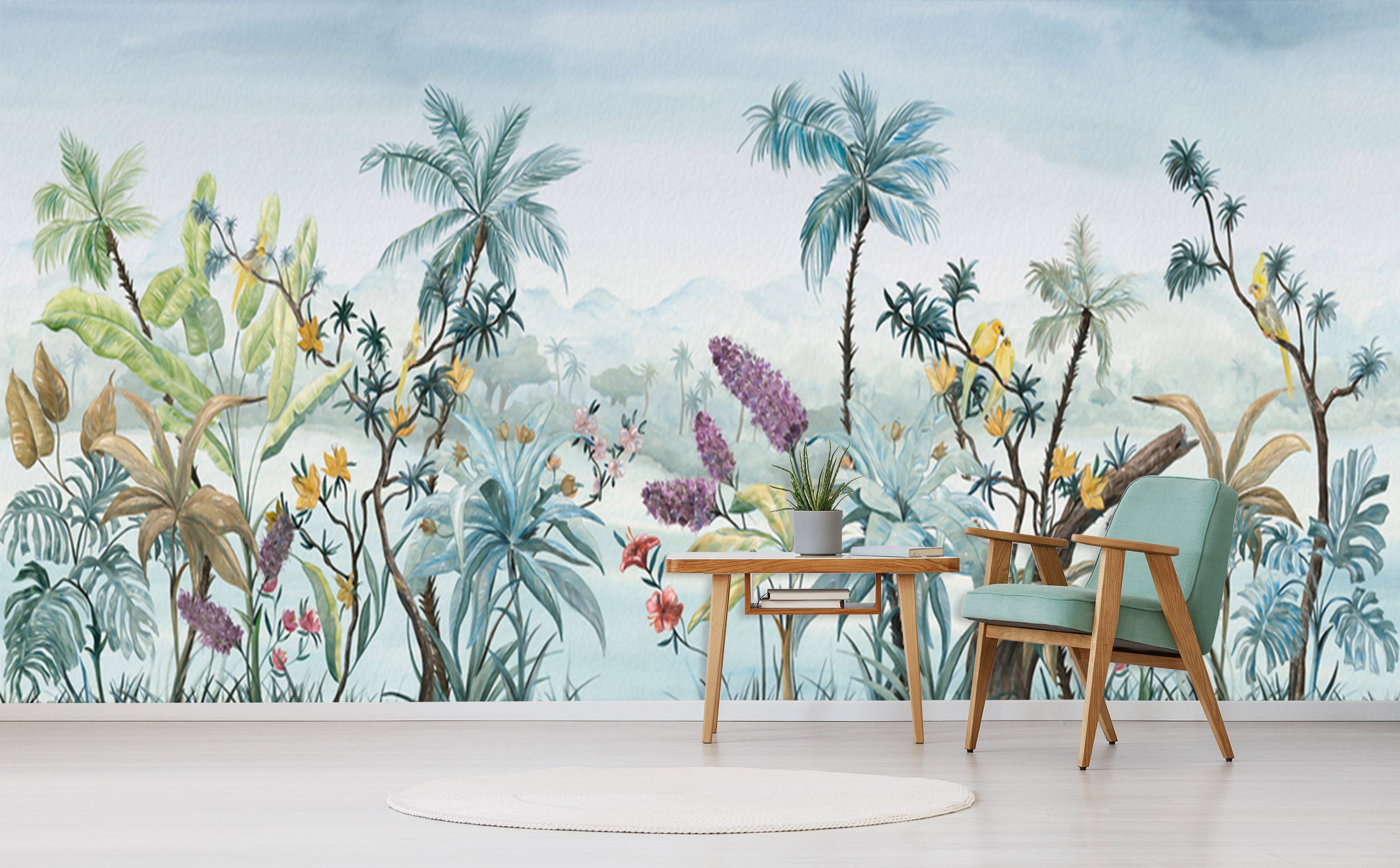 3D Lake Flower 1533 Wall Murals