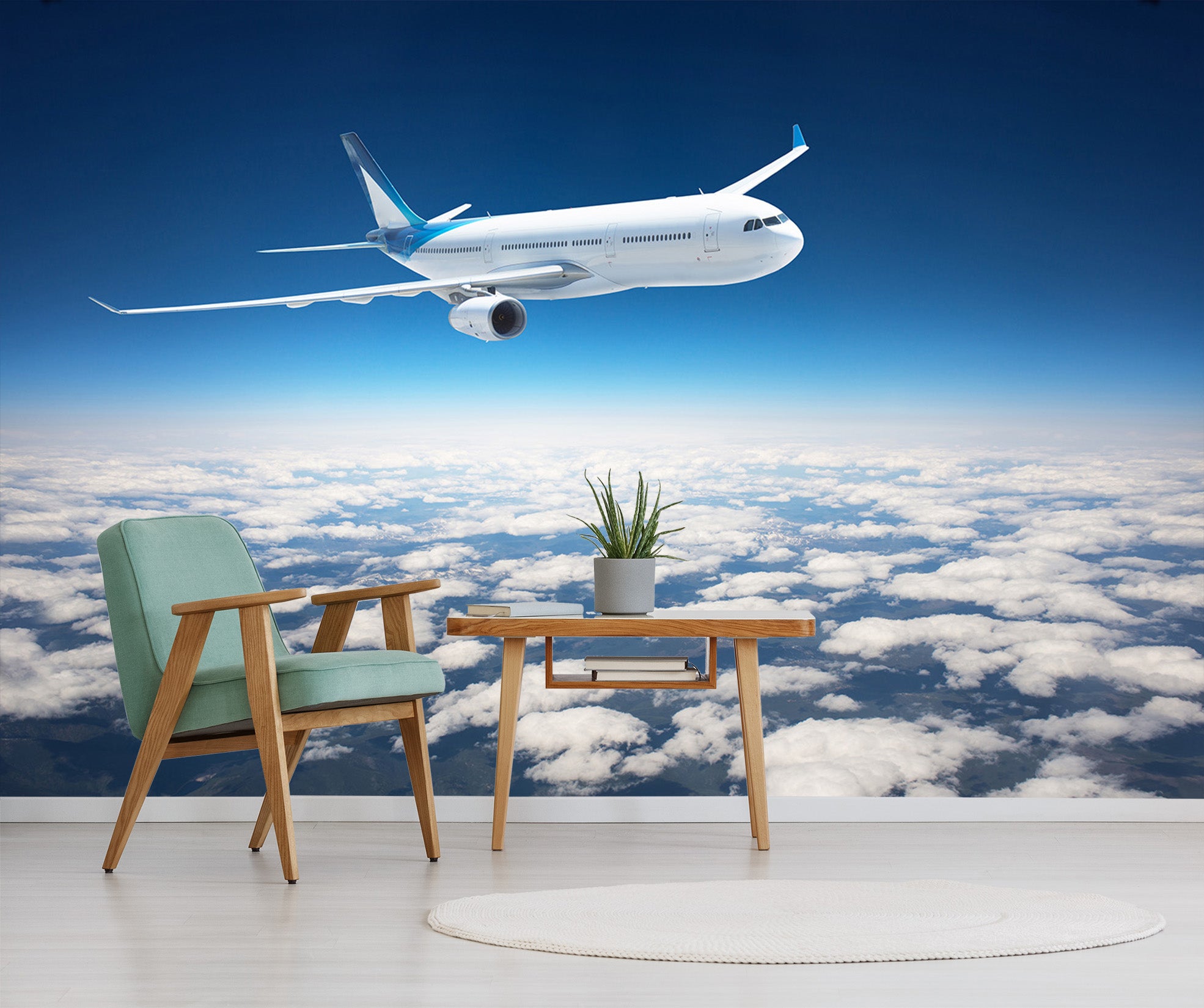 3D Aircraft Cloud 158 Vehicle Wall Murals