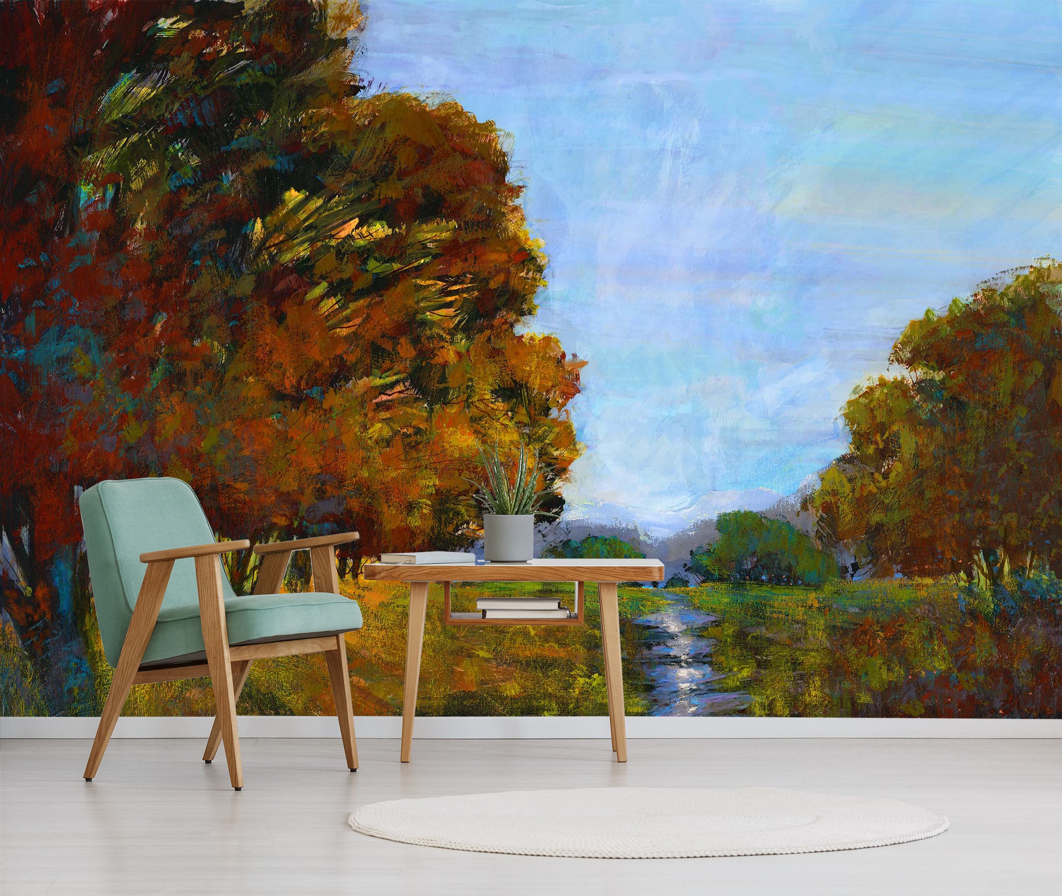 3D Forest River 1513 Michael Tienhaara Wall Mural Wall Murals