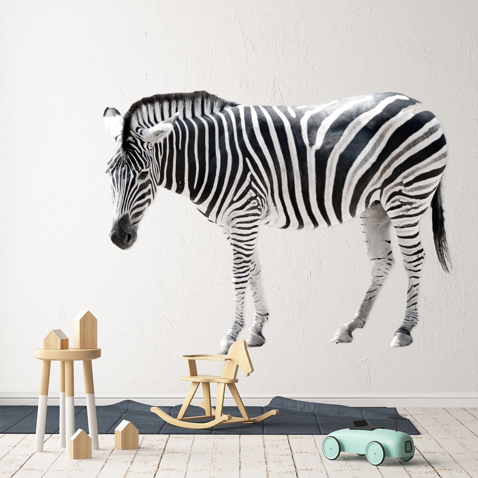 3D Zebra 075 Animals Wall Stickers Wallpaper AJ Wallpaper