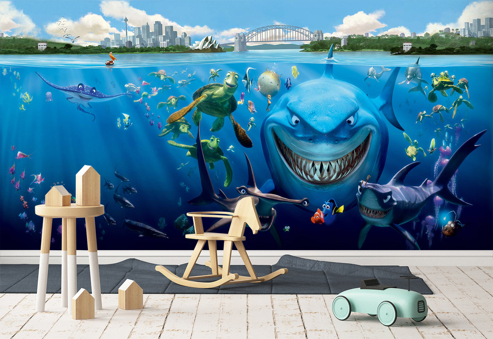 3D Funny Shark 1704 Wall Murals