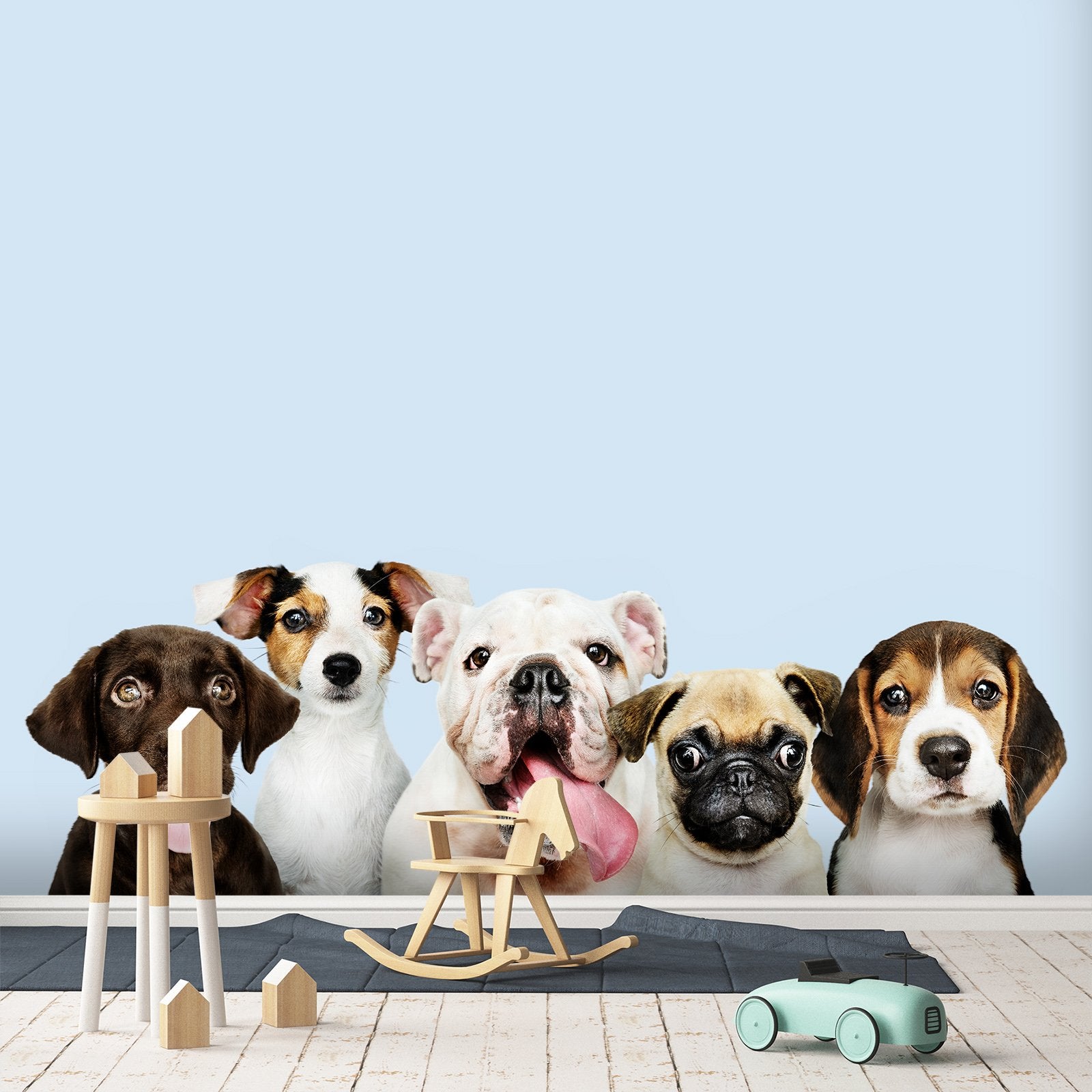 3D Five Puppies 573 Wallpaper AJ Wallpaper