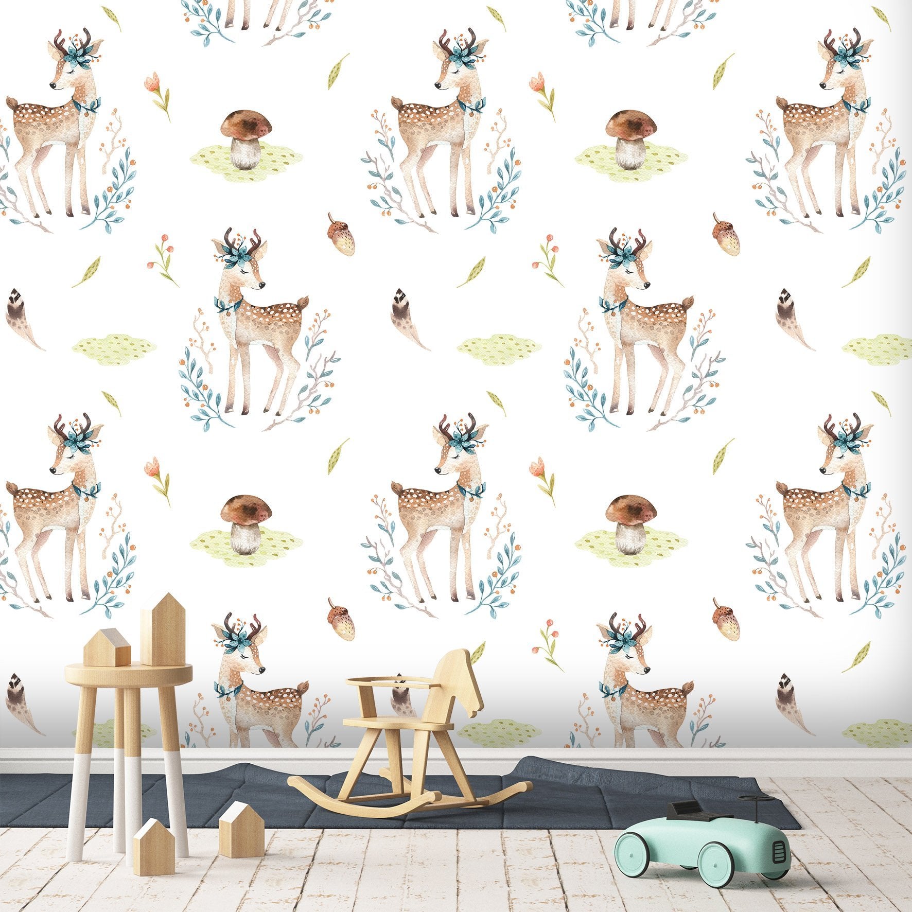 3D Shy Fawn 073 Wallpaper AJ Wallpaper