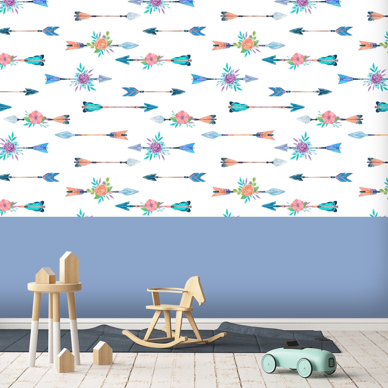 3D Blue Bottom Arrow 264 Wallpaper AJ Wallpaper