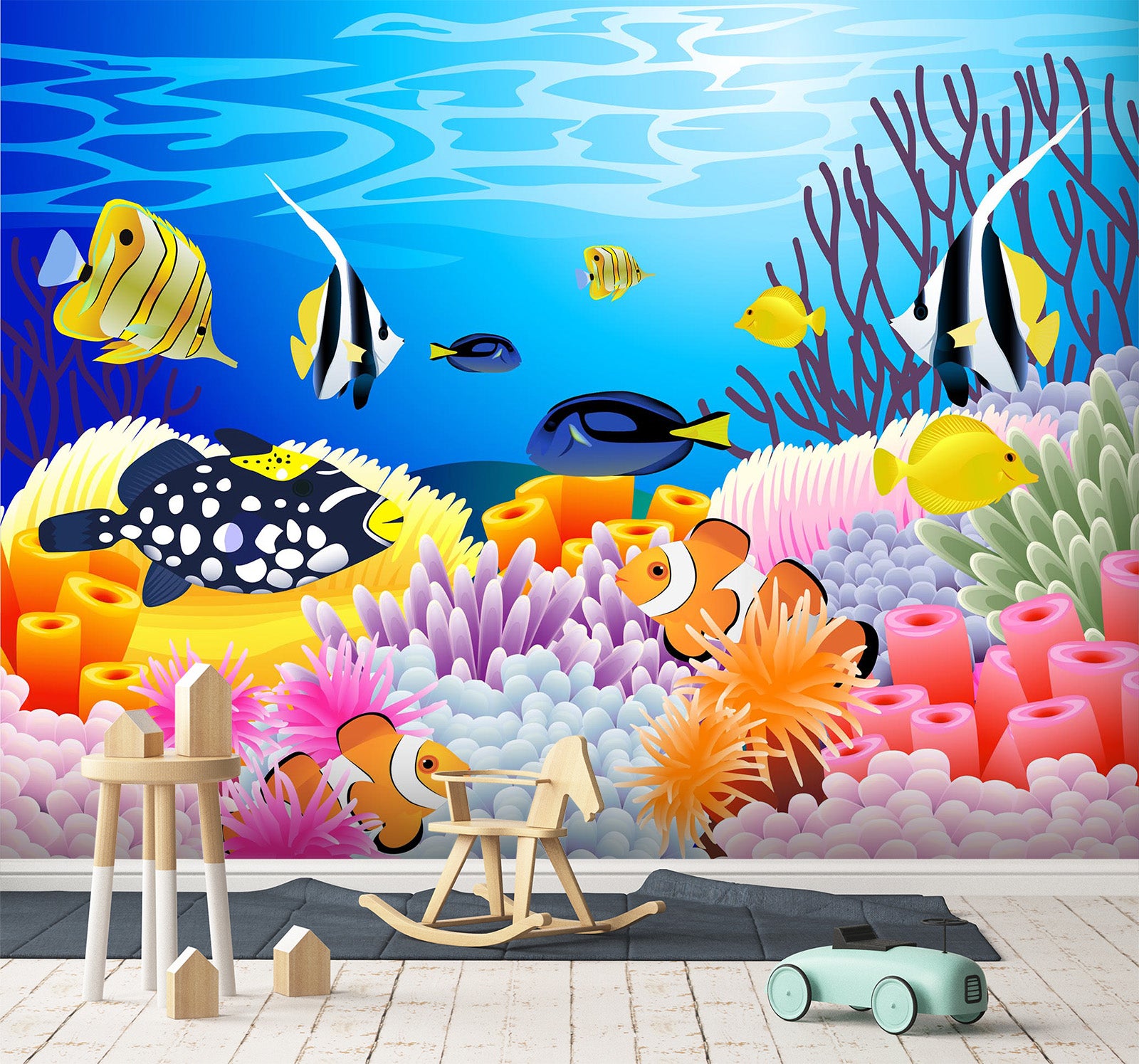 3D Color Fish 1659 Wall Murals