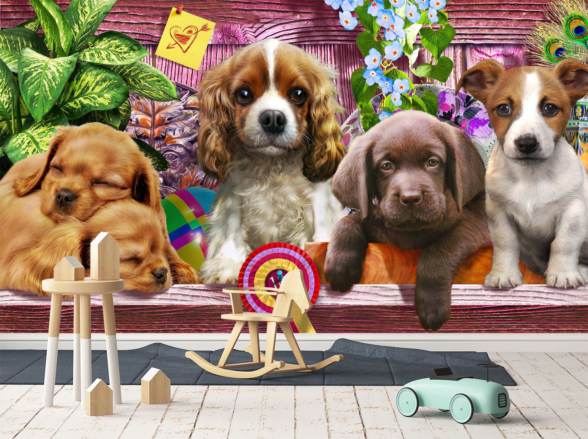 3D Cute Dog 1406 Adrian Chesterman Wall Mural Wall Murals