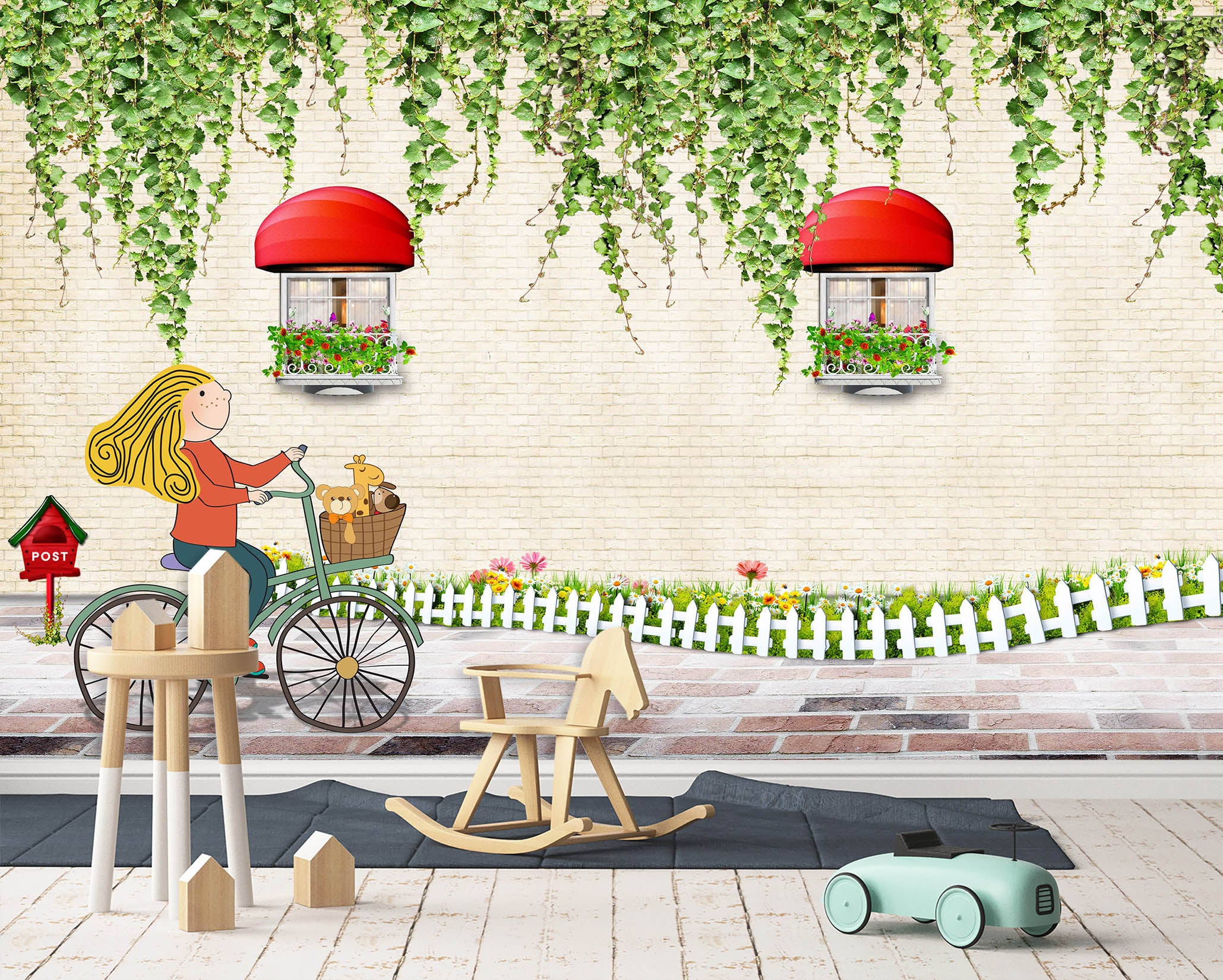 3D Spring Gazebo 015 Wall Murals