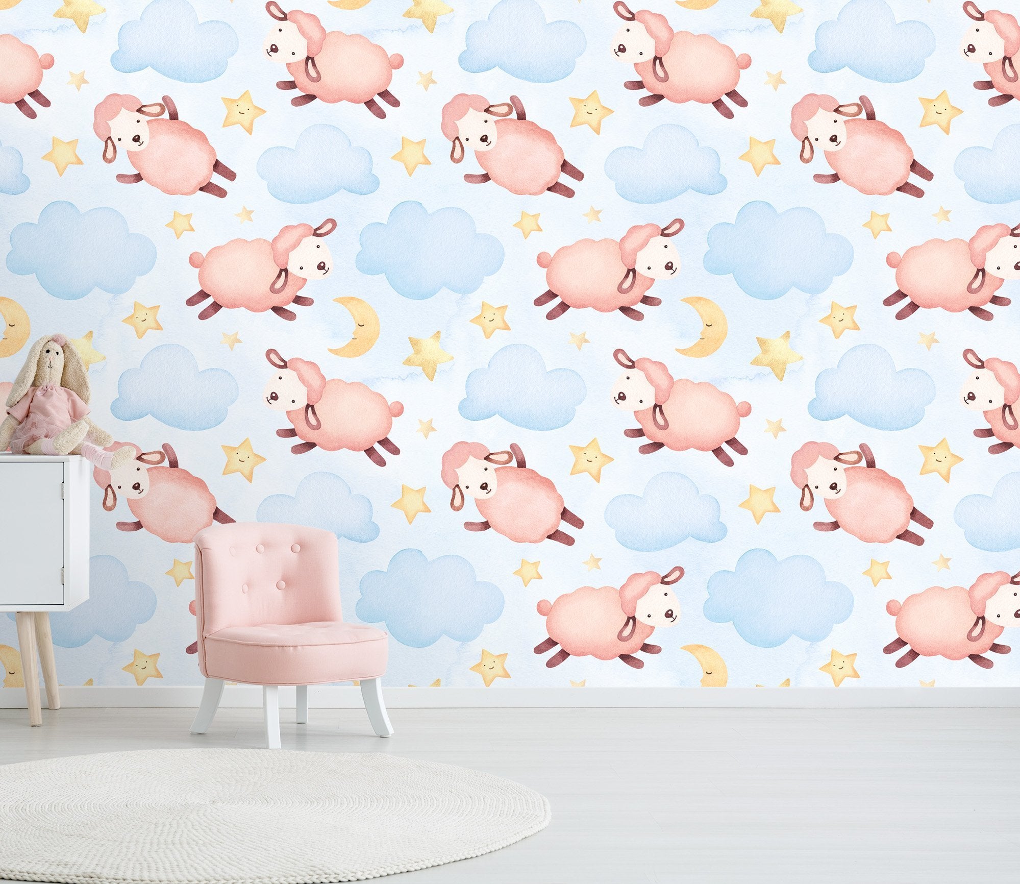 3D Lovely Sheep 065 Wallpaper AJ Wallpaper