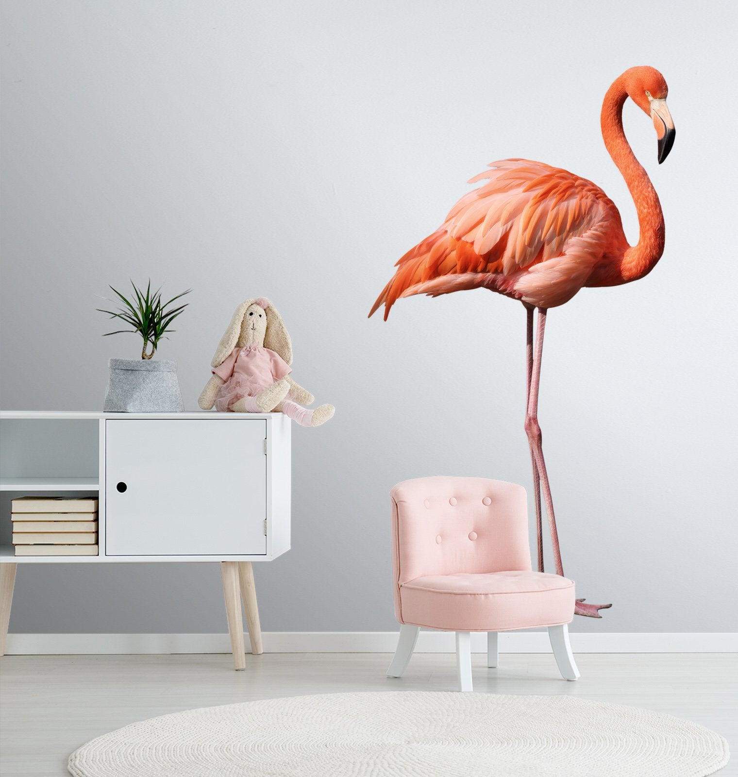3D Standing Flamingo 203 Animals Wall Stickers Wallpaper AJ Wallpaper