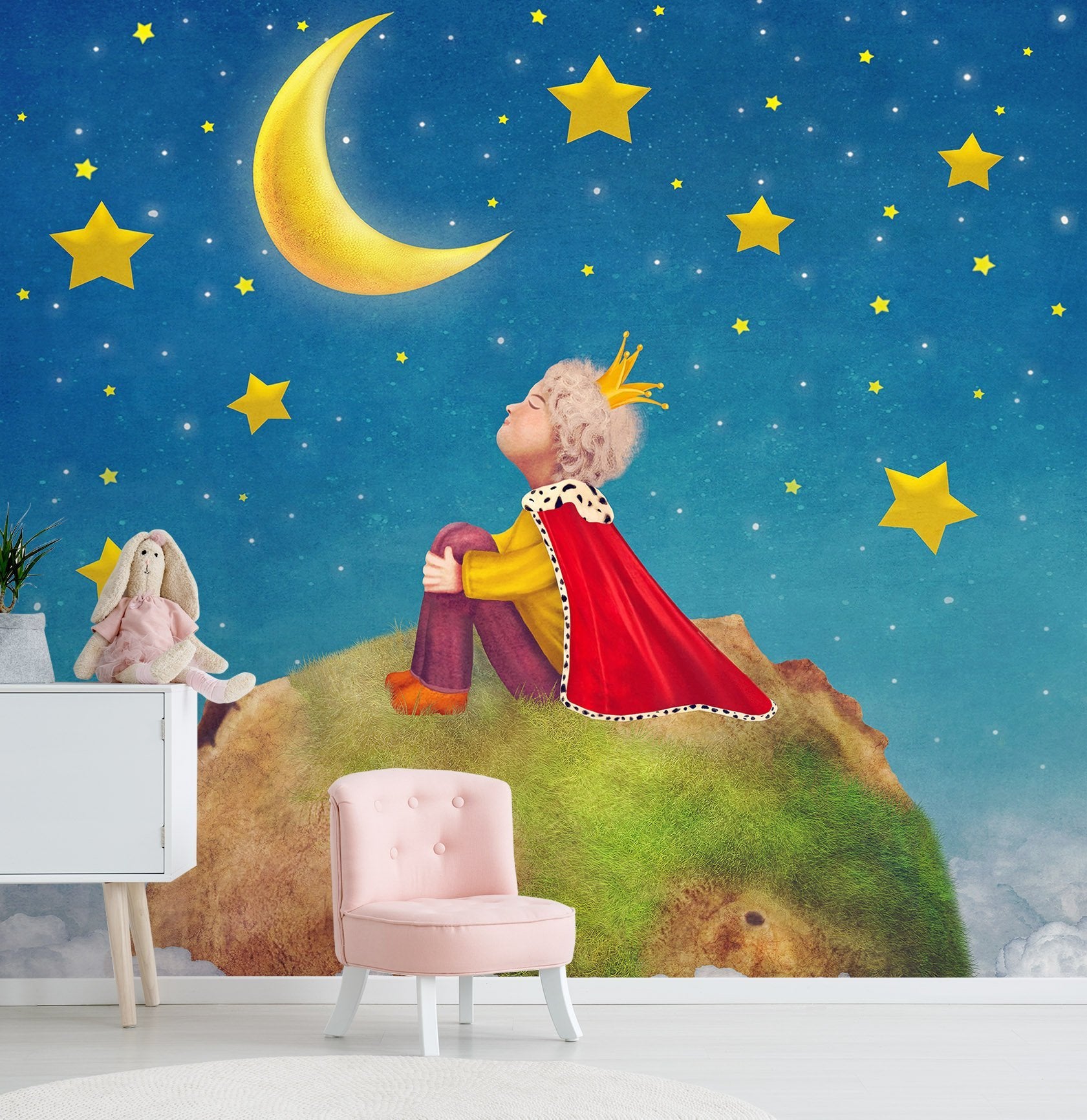 3D Cartoon Moon Stars 720 Wallpaper AJ Wallpaper