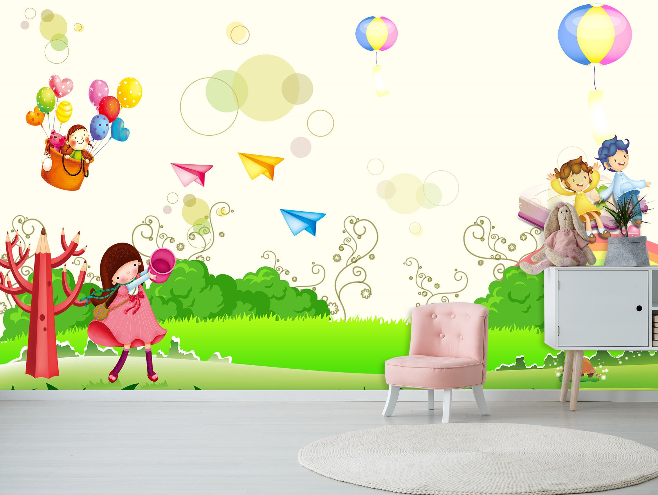 3D Color Town 016 Wall Murals