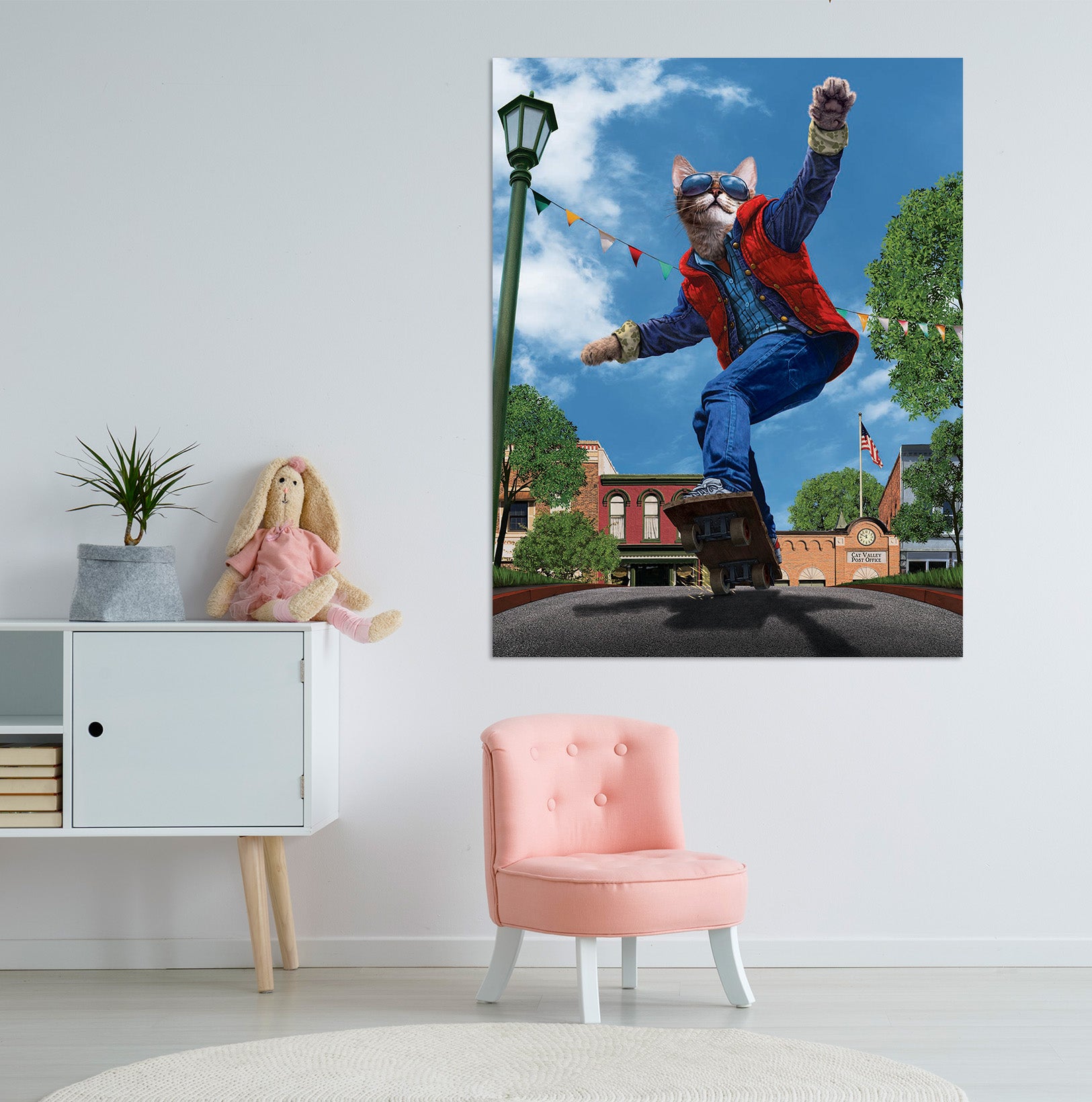 3D Cat To The Future 018 Vincent Hie Wall Sticker