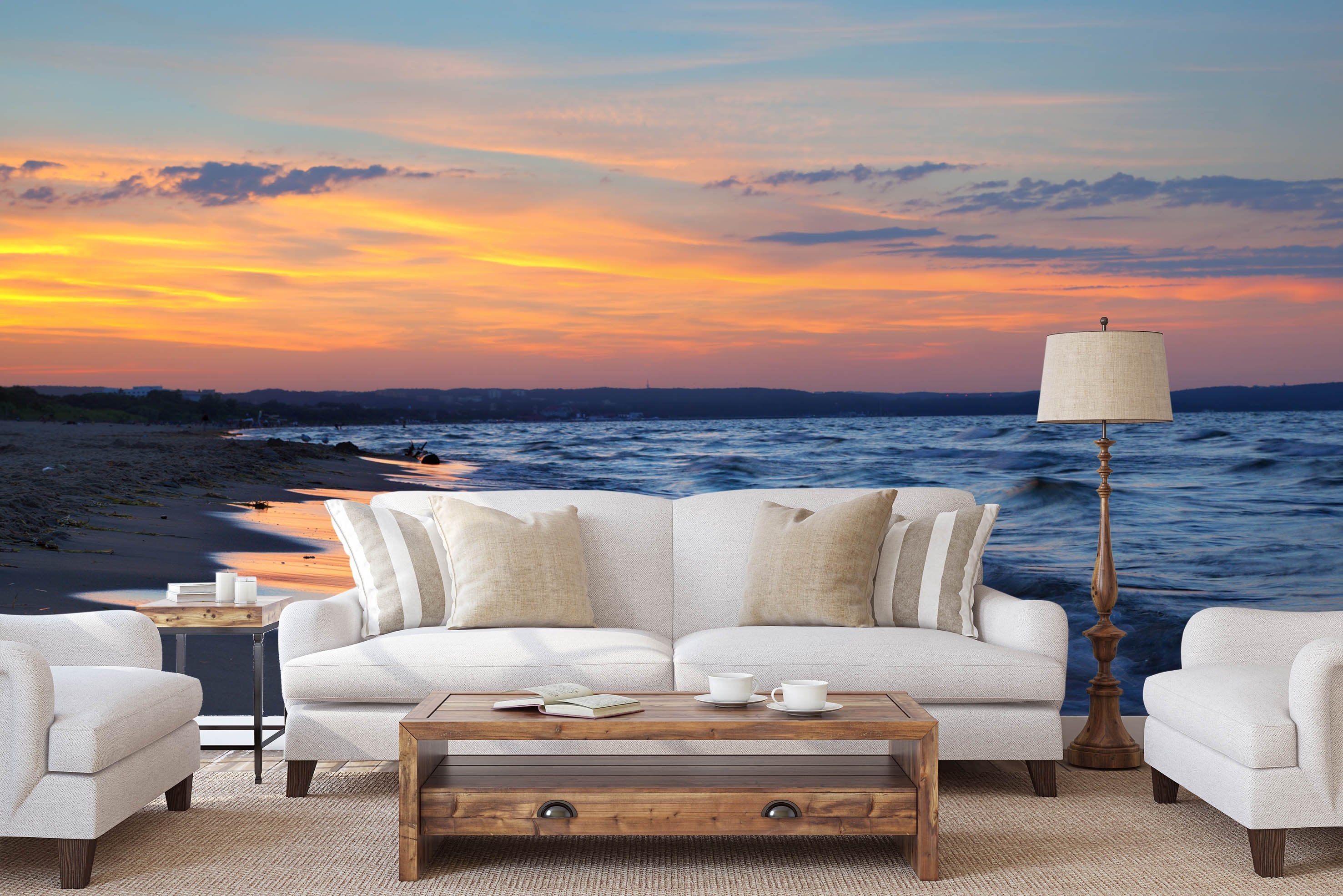 3D Sea Sunset 135 Wallpaper AJ Wallpaper