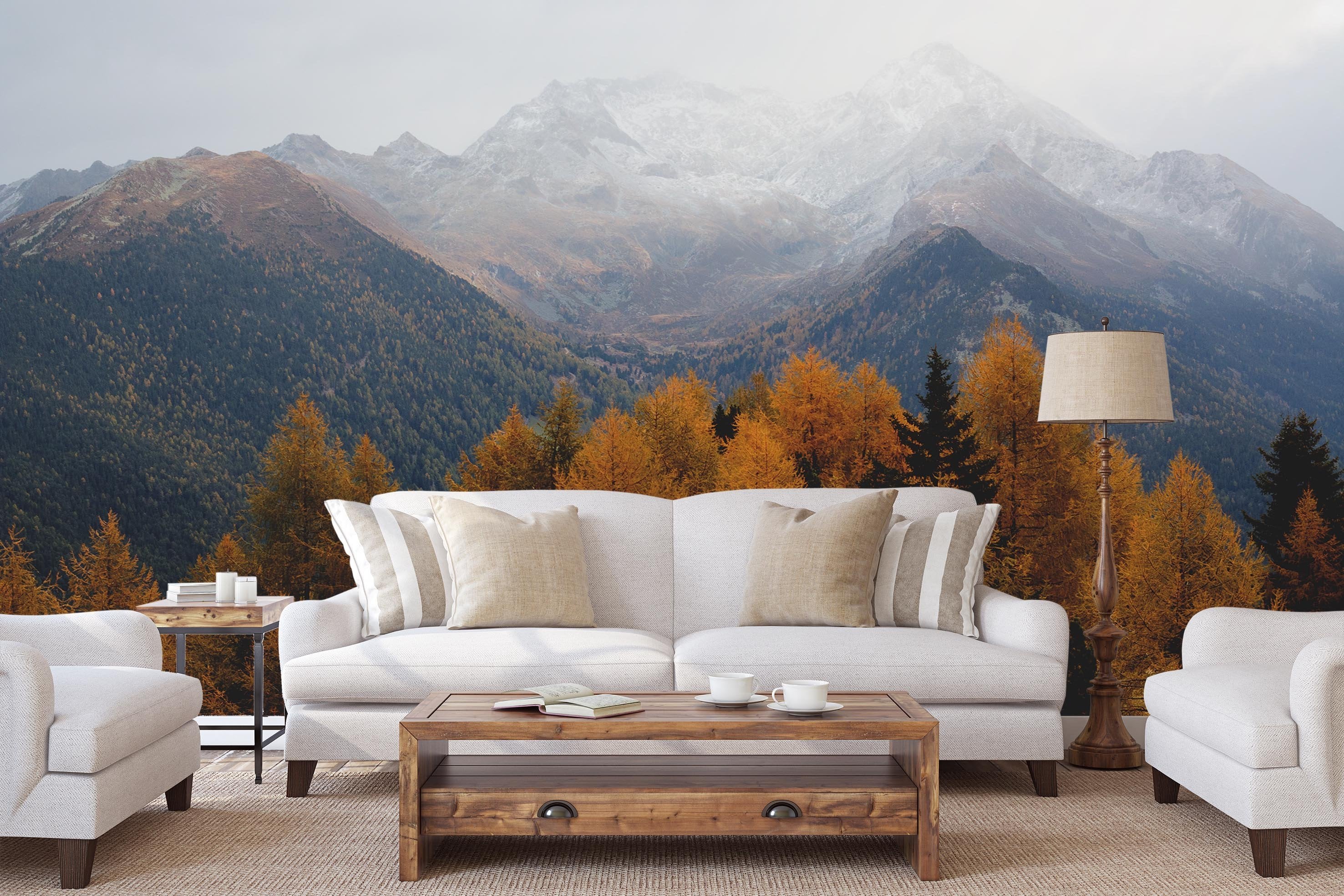 3D Maple Forest Mountain 645 Wallpaper AJ Wallpaper