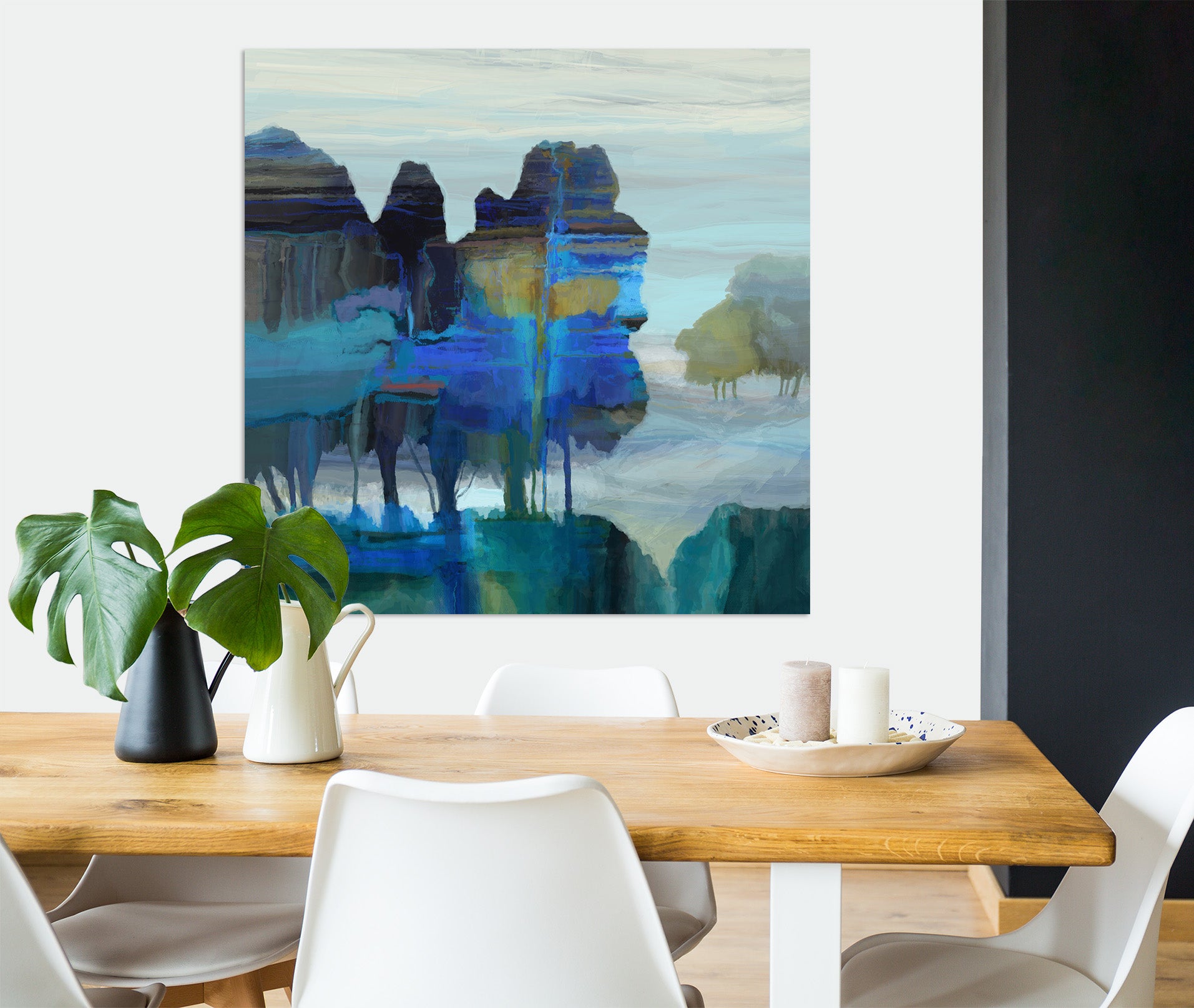 3D Blue Lake 028 Michael Tienhaara Wall Sticker