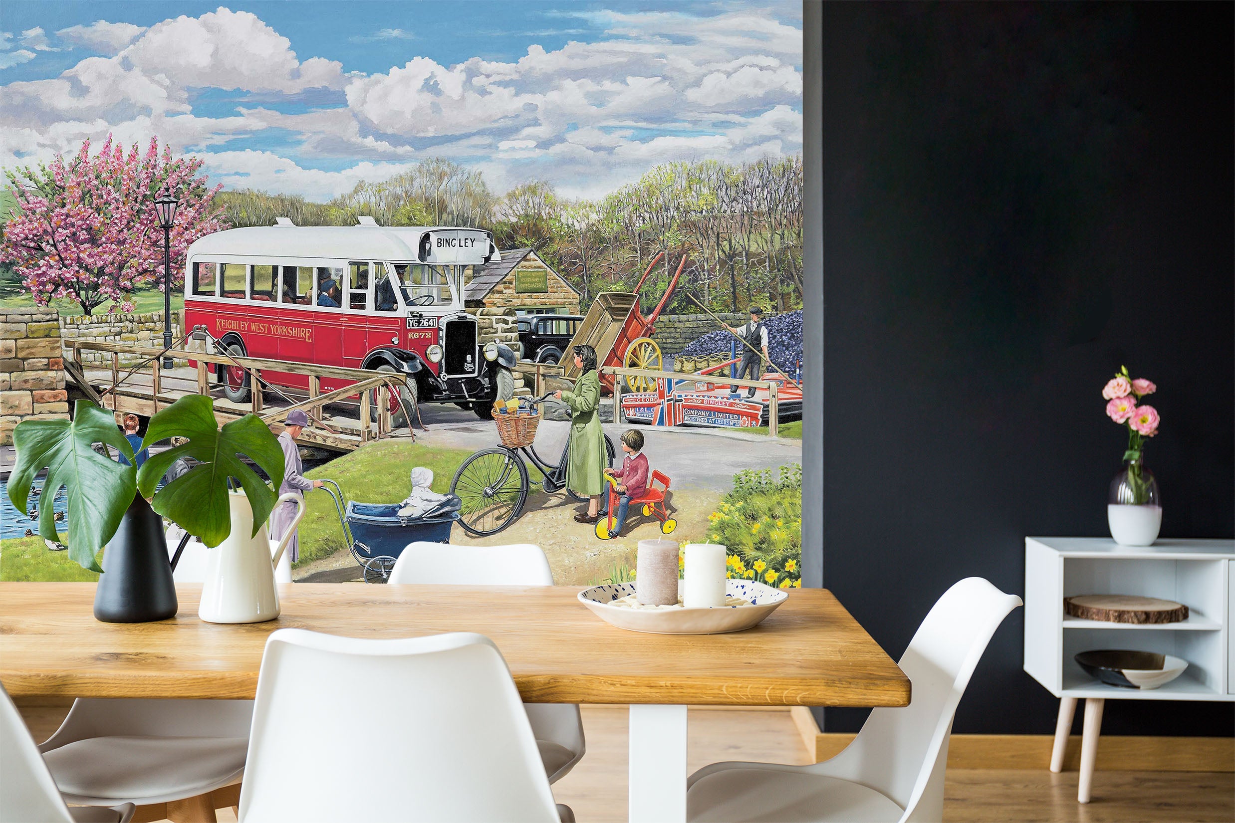 3D The Old Swing Bridge 1062 Trevor Mitchell Wall Mural Wall Murals