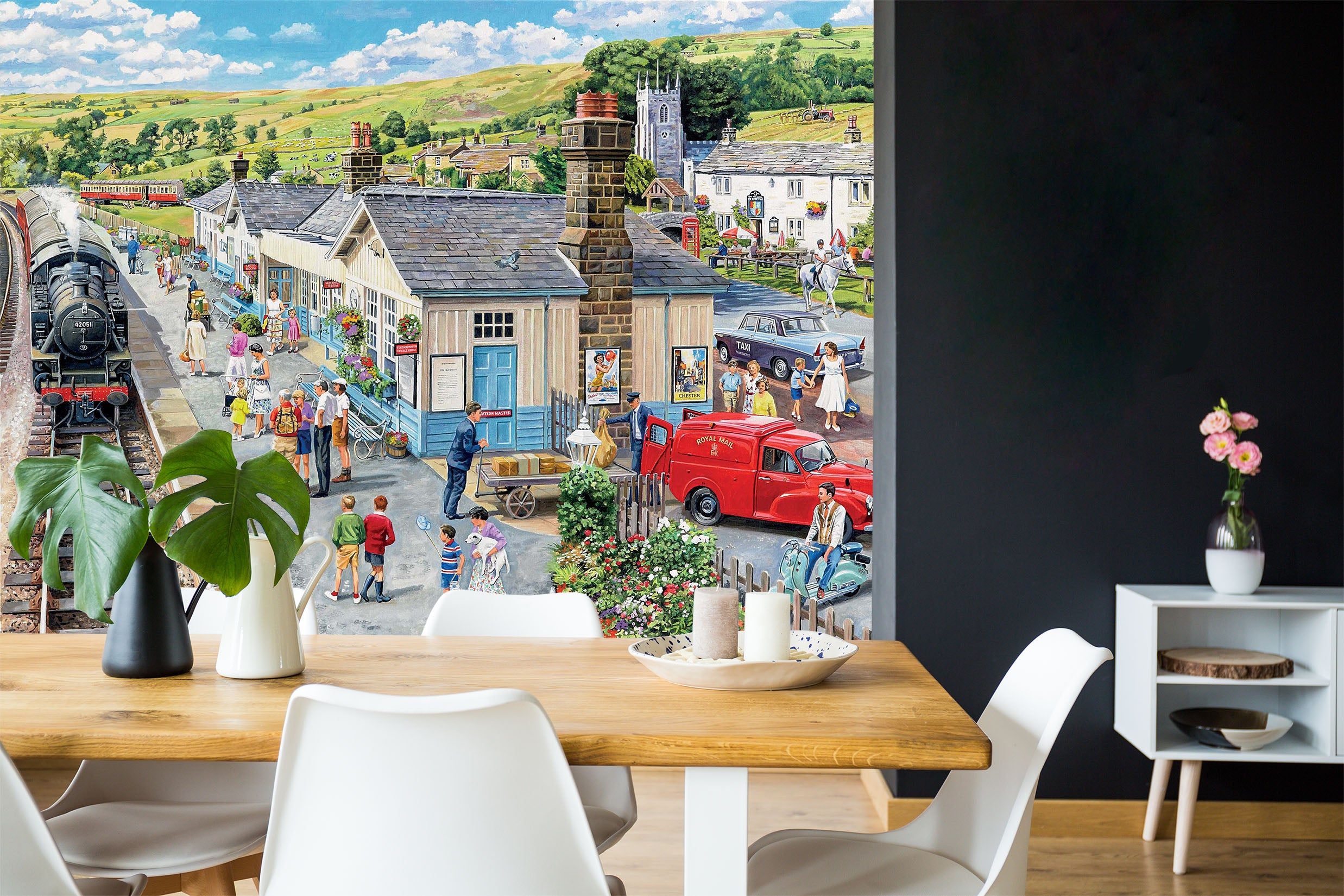 3D The Village Station 1074 Trevor Mitchell Wall Mural Wall Murals